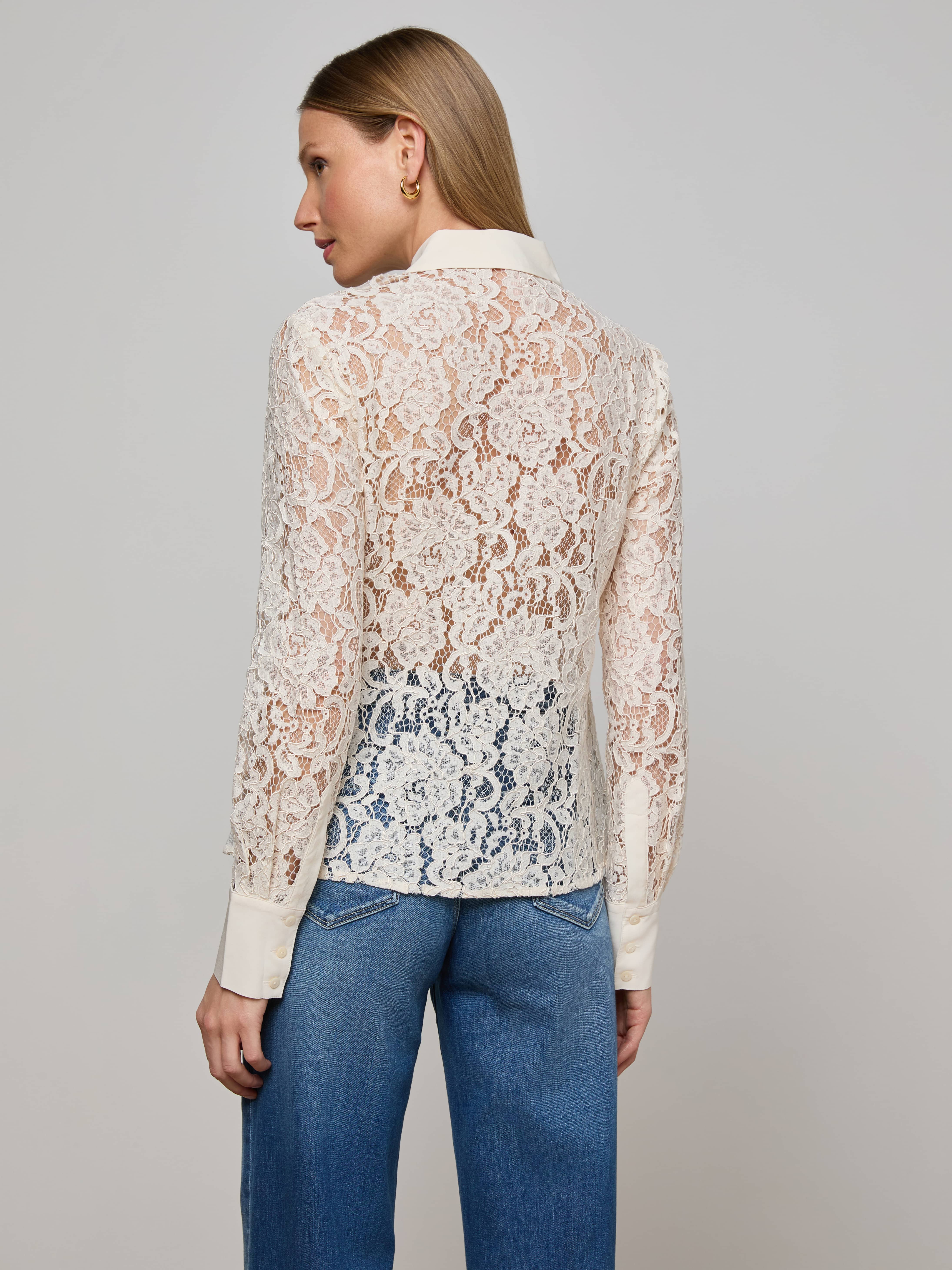 L'AGENCE - Maia Lace Blouse - Image 4