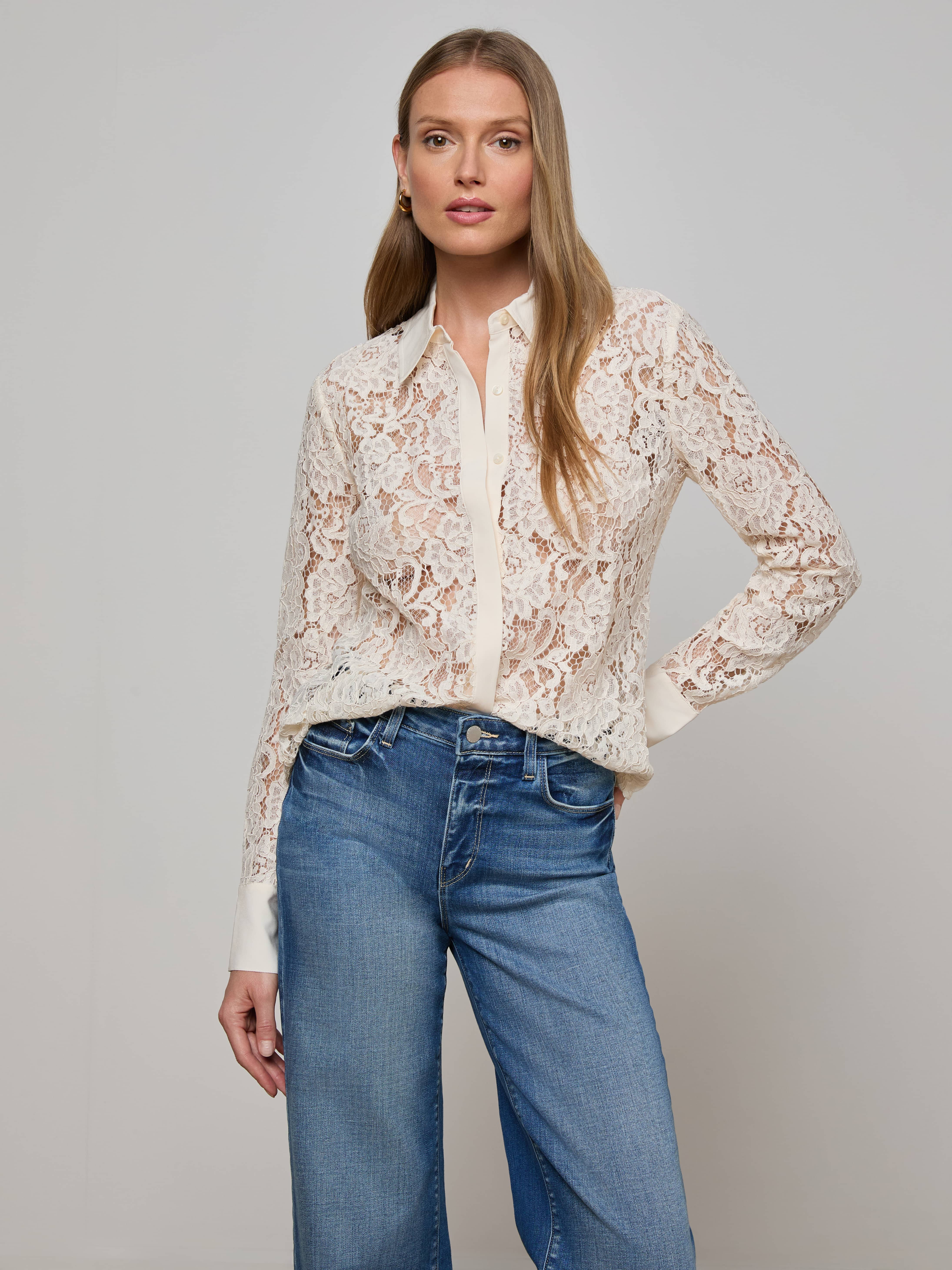 L'AGENCE - Maia Lace Blouse - Image 7