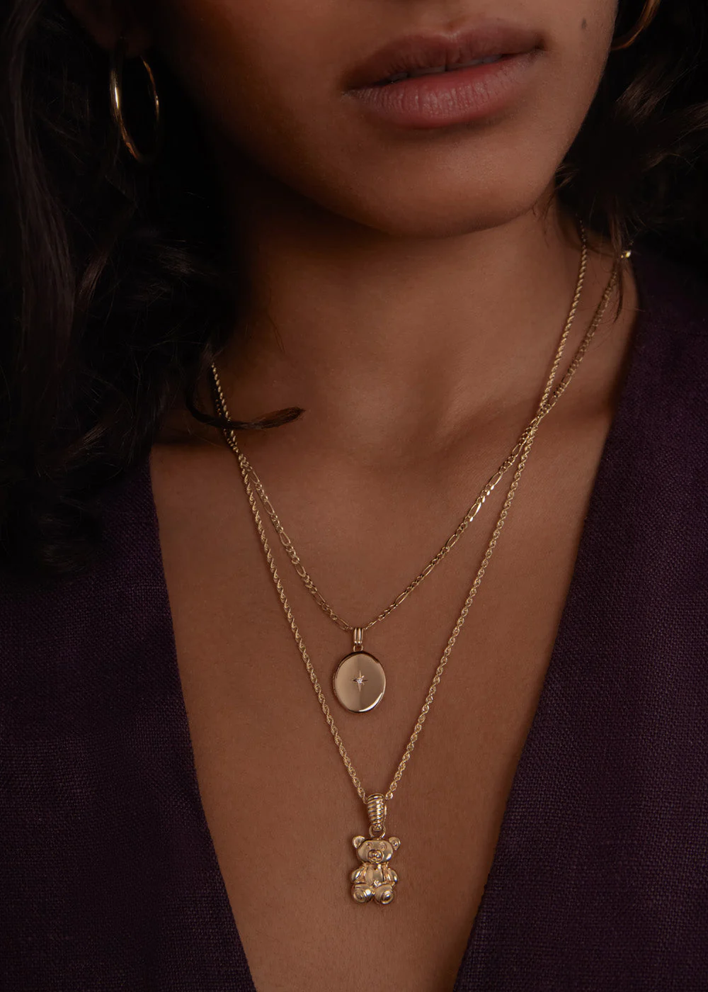 Kinn - Maison Oval Locket Necklace Diamond - Image 5
