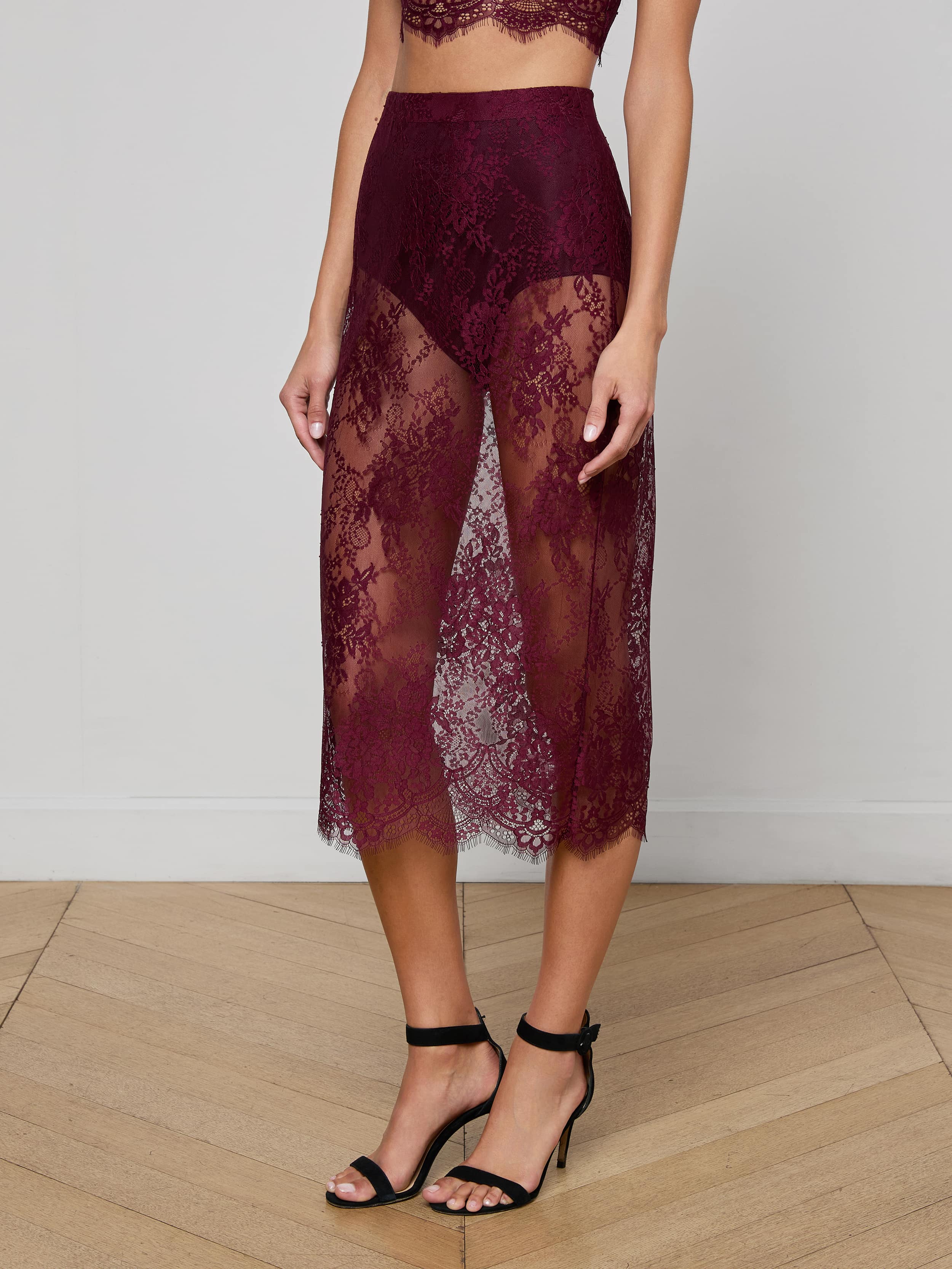 L'AGENCE - Makena Lace Pencil Skirt - Image 3