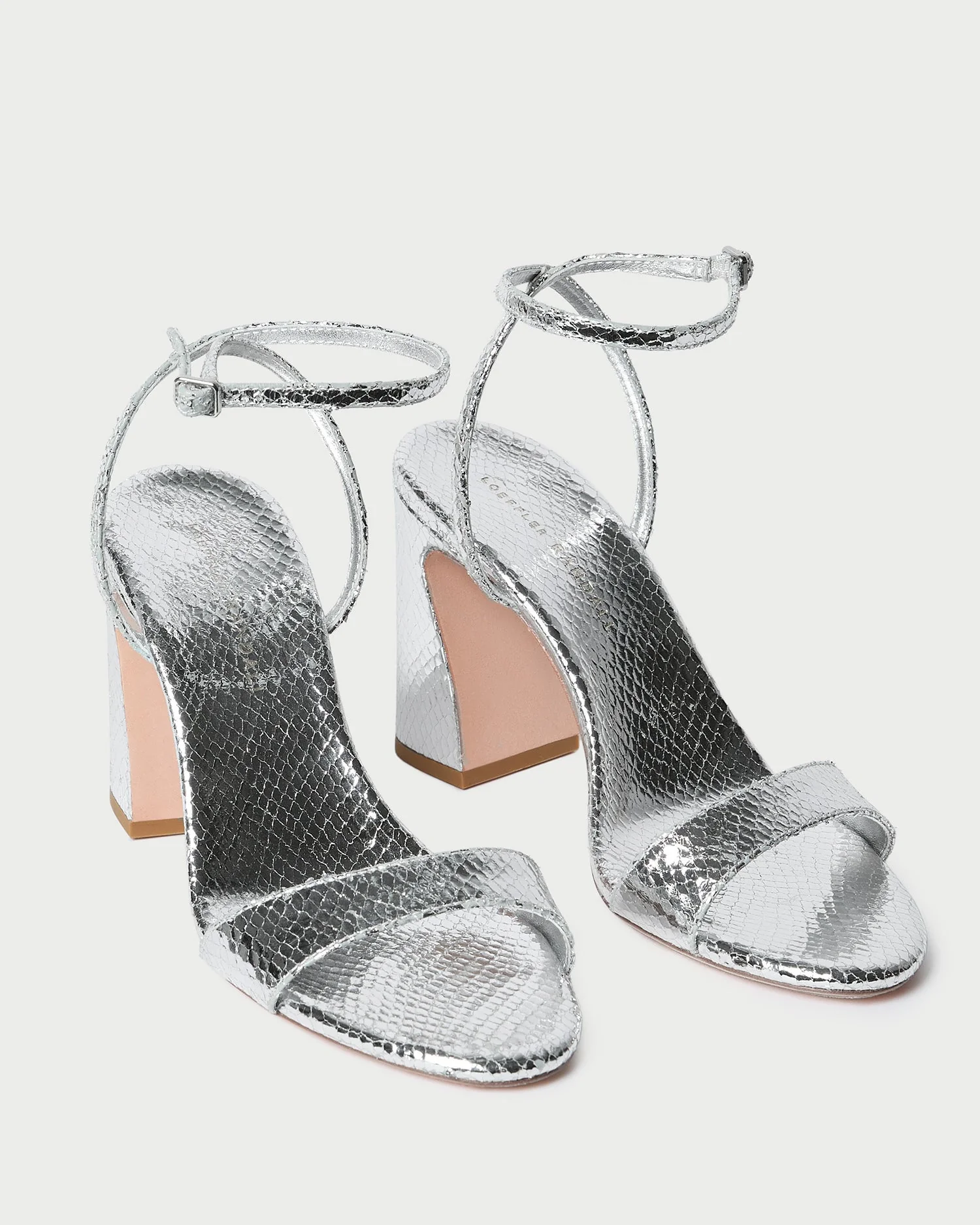 Loeffler Randall - Malia Silver Snake Embossed Sandal - Image 4