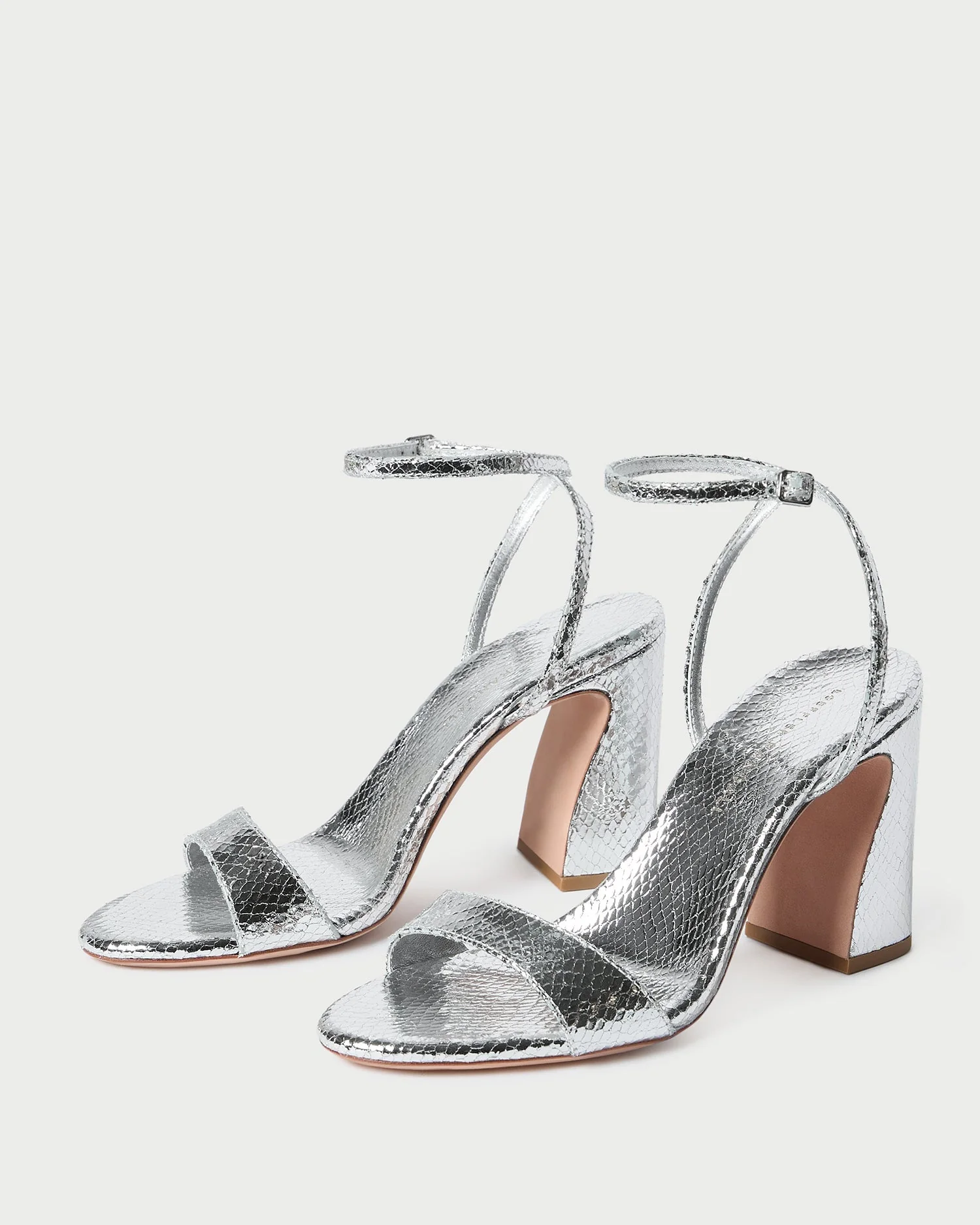 Loeffler Randall - Malia Silver Snake Embossed Sandal - Image 5