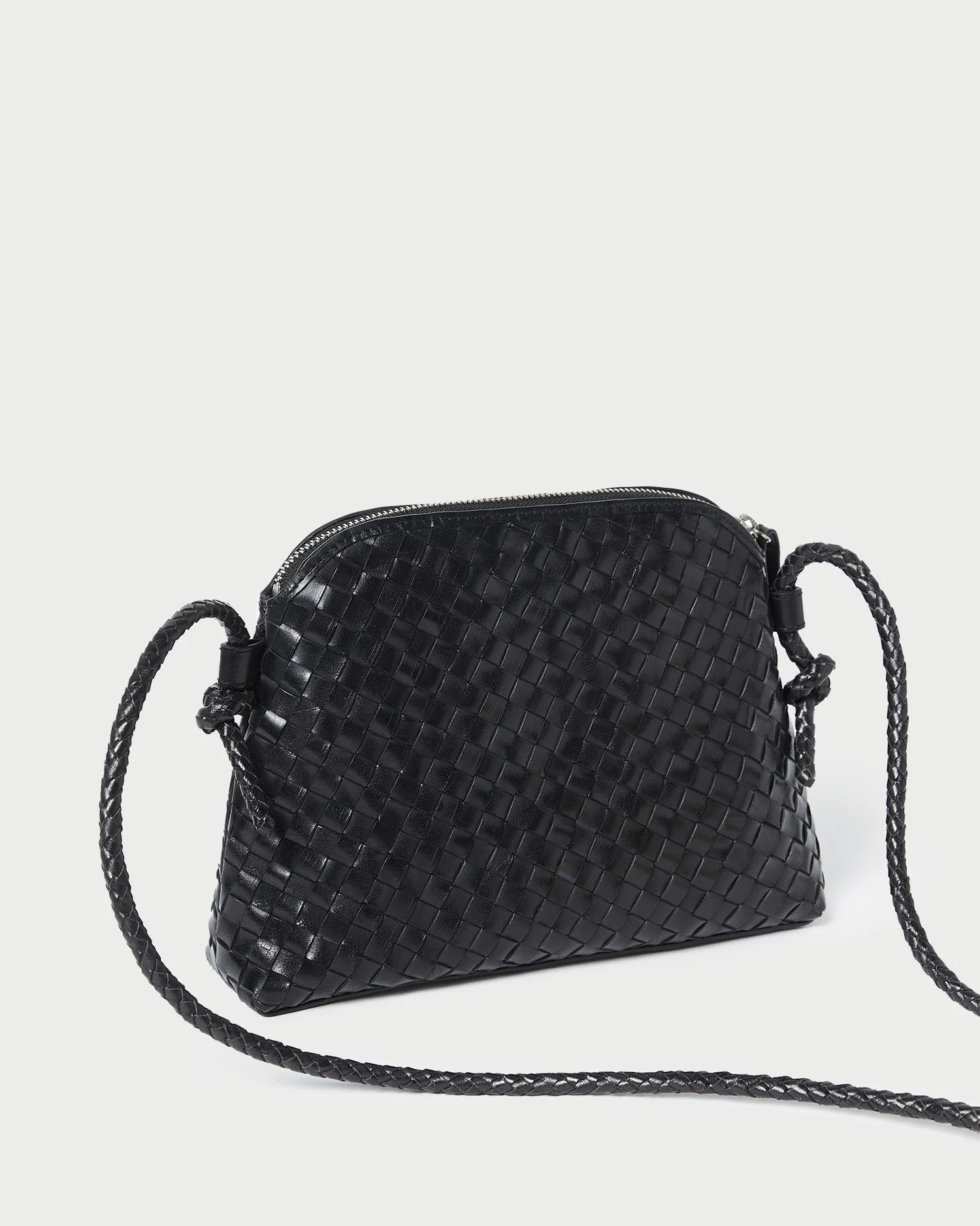 Loeffler Randall - Mallory Black Woven Leather Crossbody - Image 3