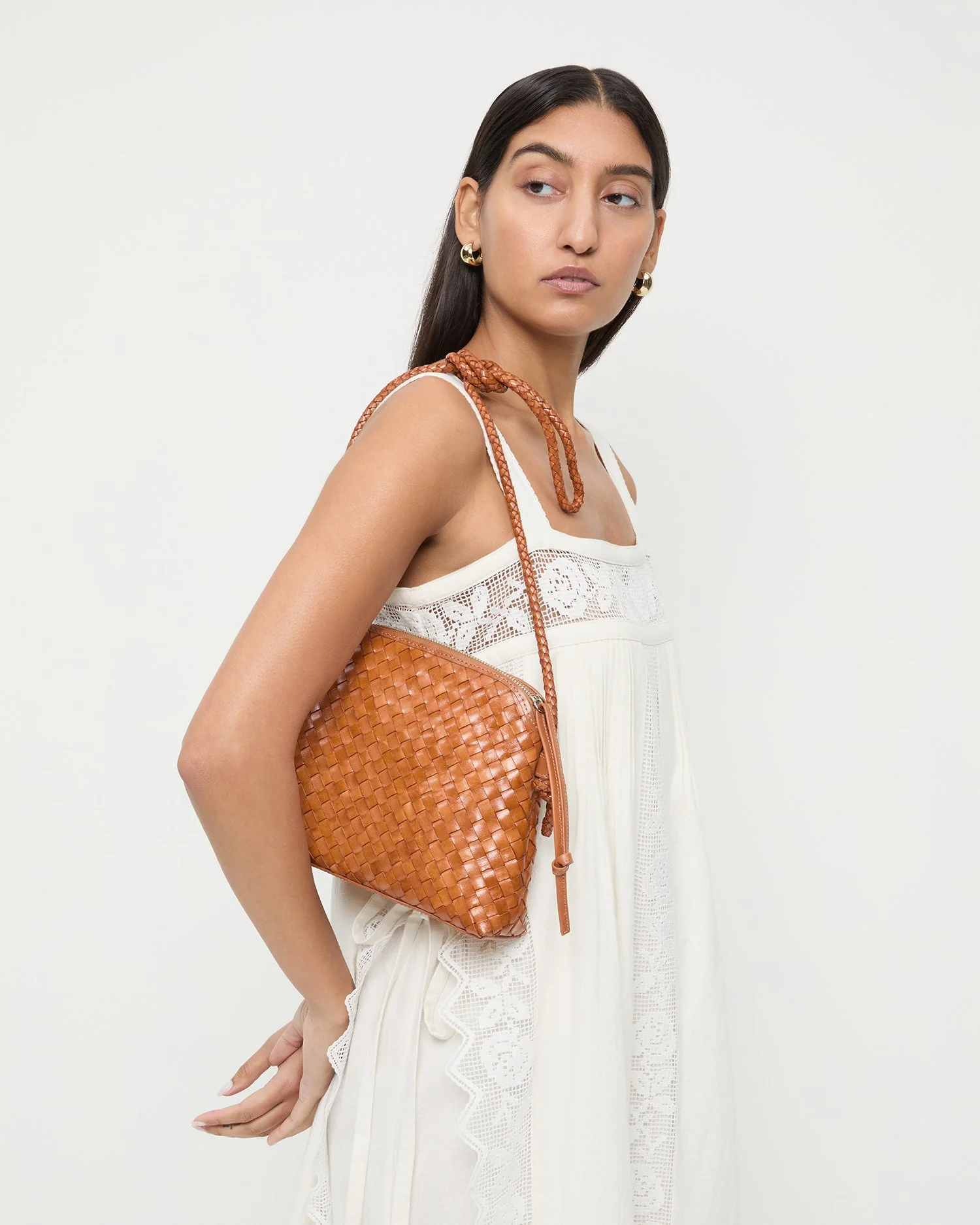 Loeffler Randall - Mallory Timber Woven Leather Crossbody - Image 5