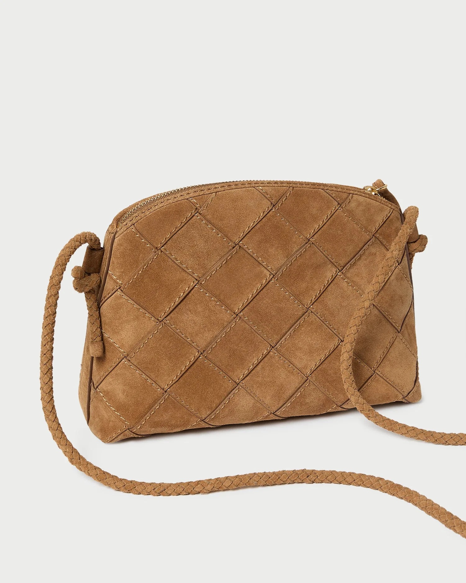 Loeffler Randall - Mallory Toffee Woven Suede Crossbody - Image 3
