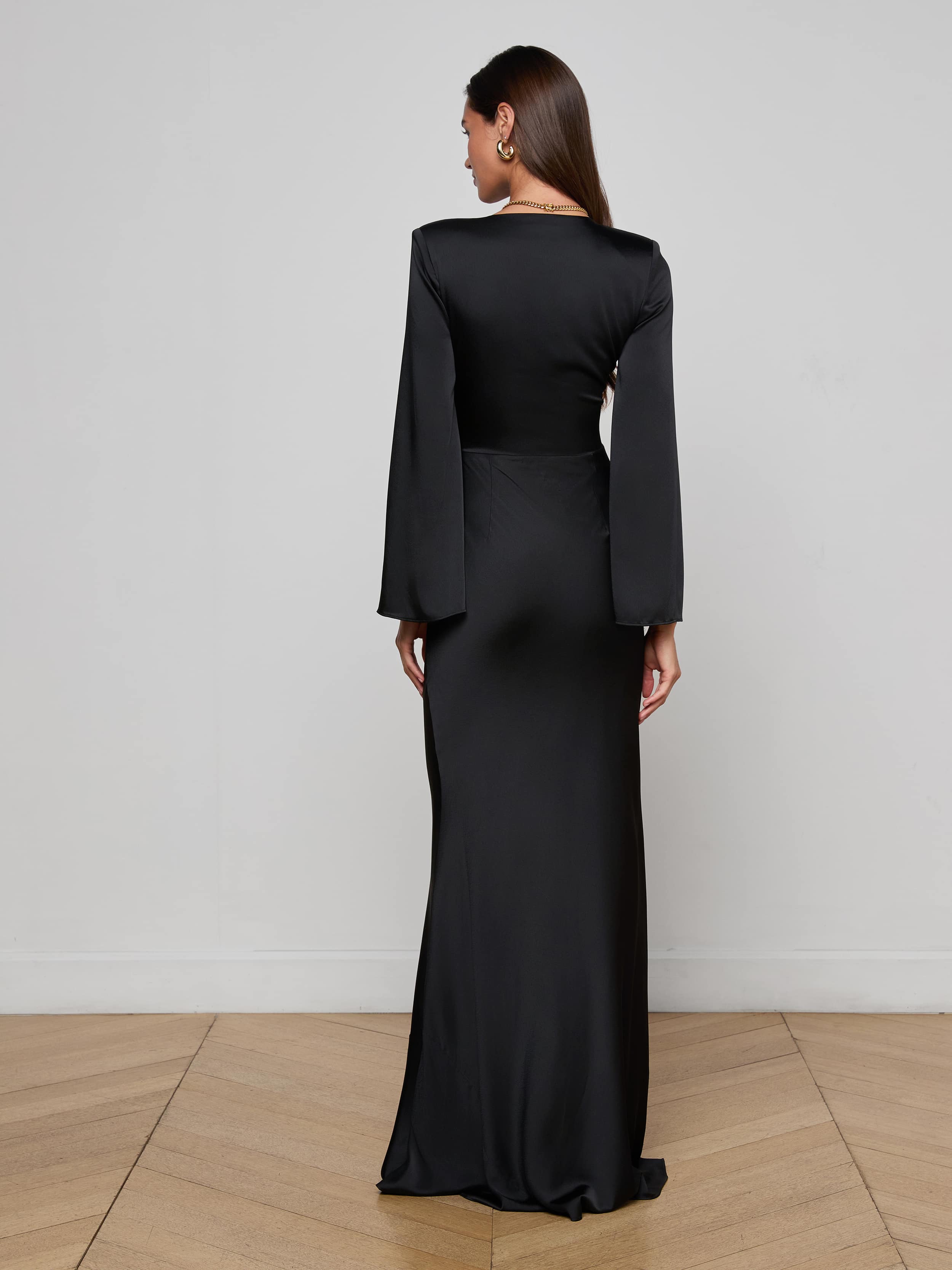L'AGENCE - Manon Gown with Faux Fur - Image 6