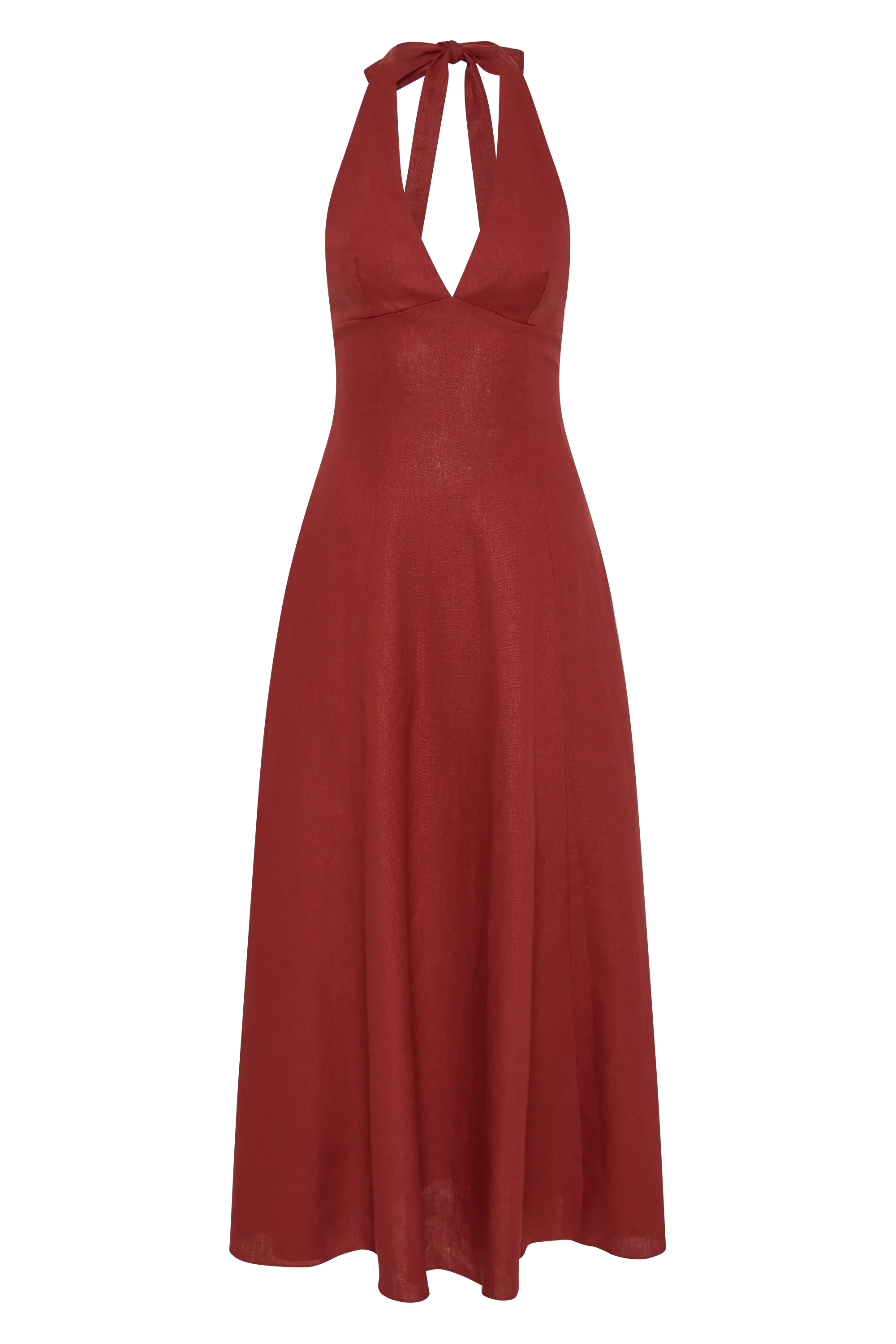 Faithfull - Marais Midi Dress Deep Red - Final Sale - Image 6