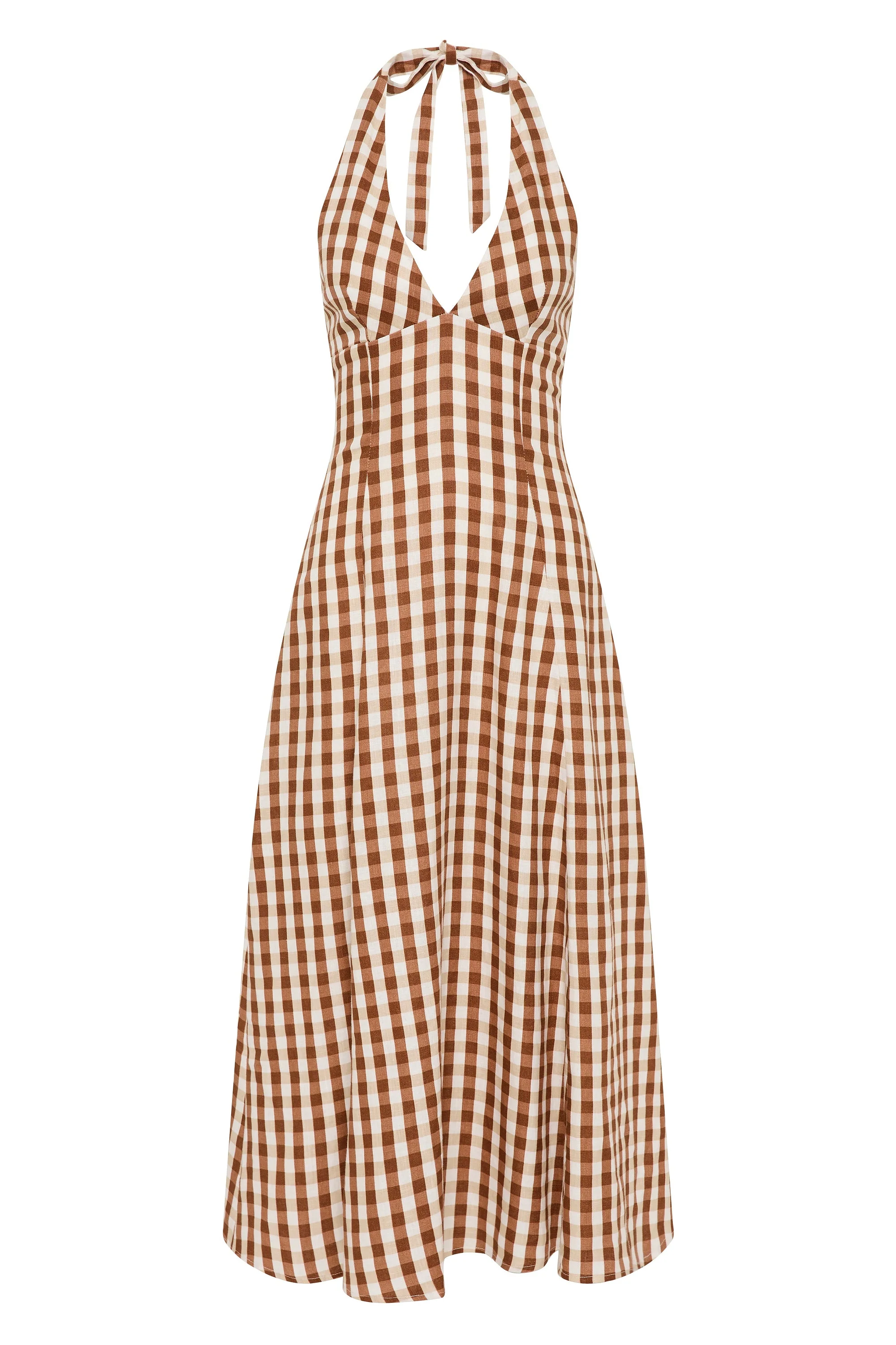 Faithfull - Marais Midi Dress Gingham Cedar - Image 7