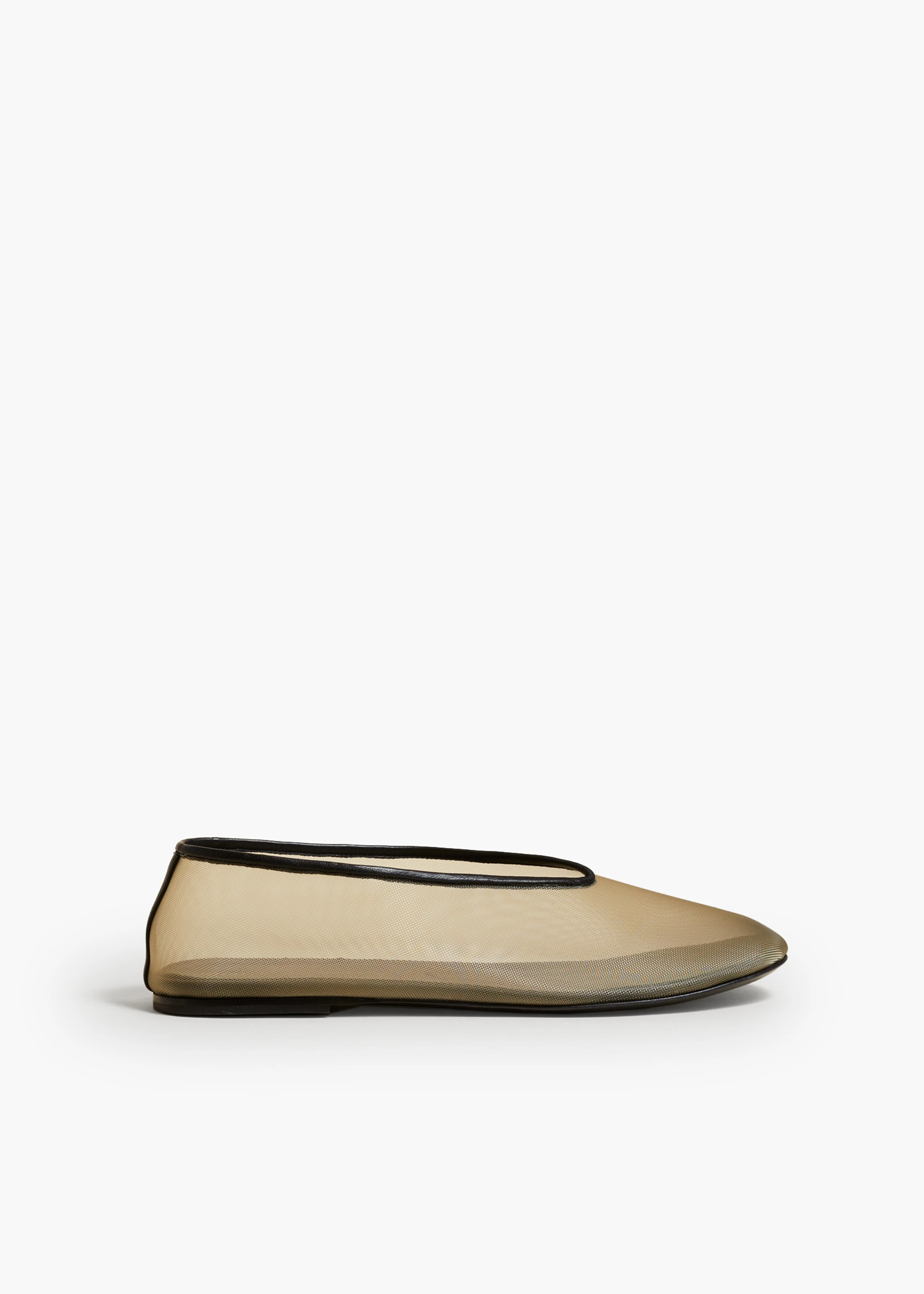 Khaite - Marcy Flat in Beige Mesh