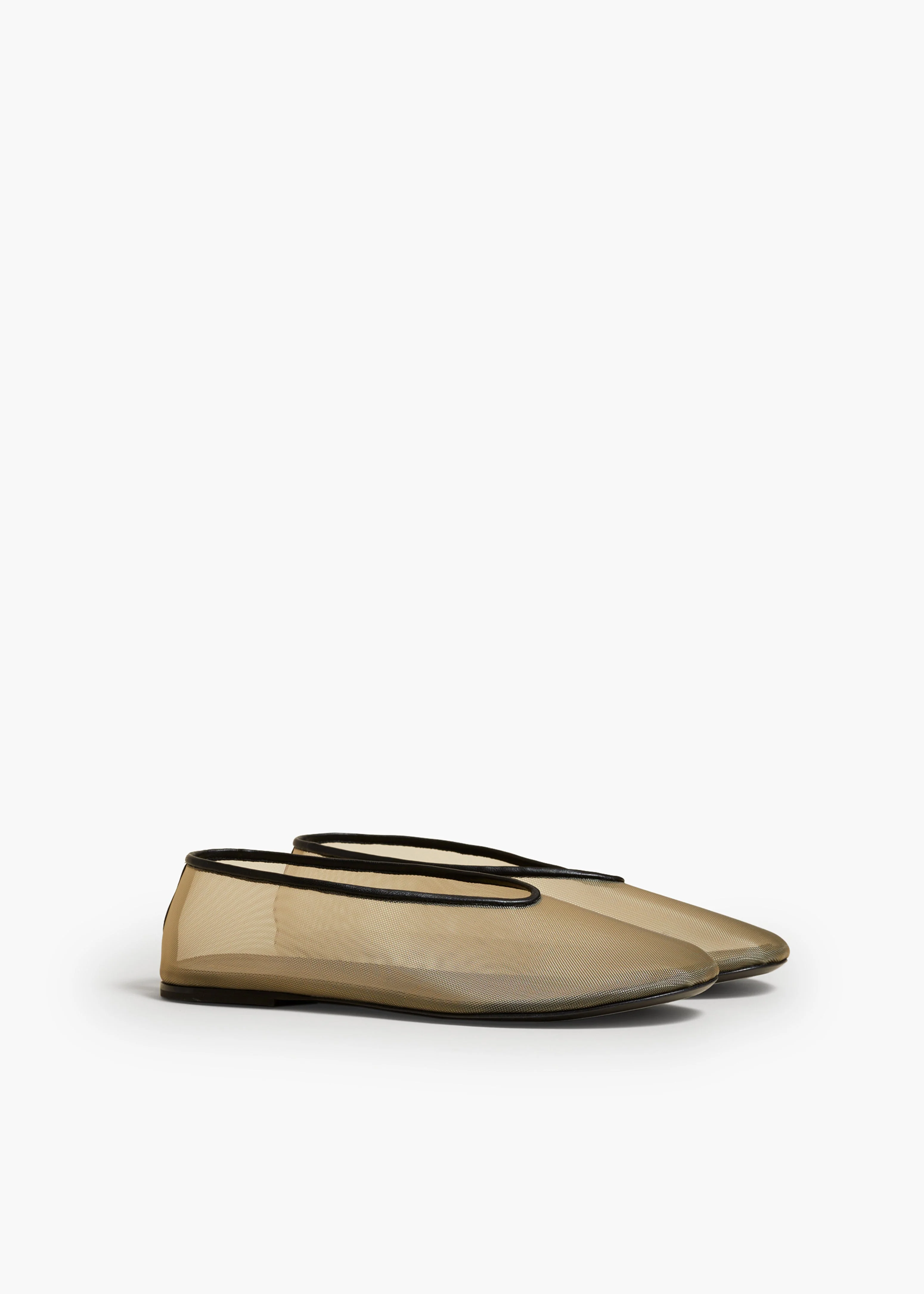 Khaite - Marcy Flat in Beige Mesh - Image 2