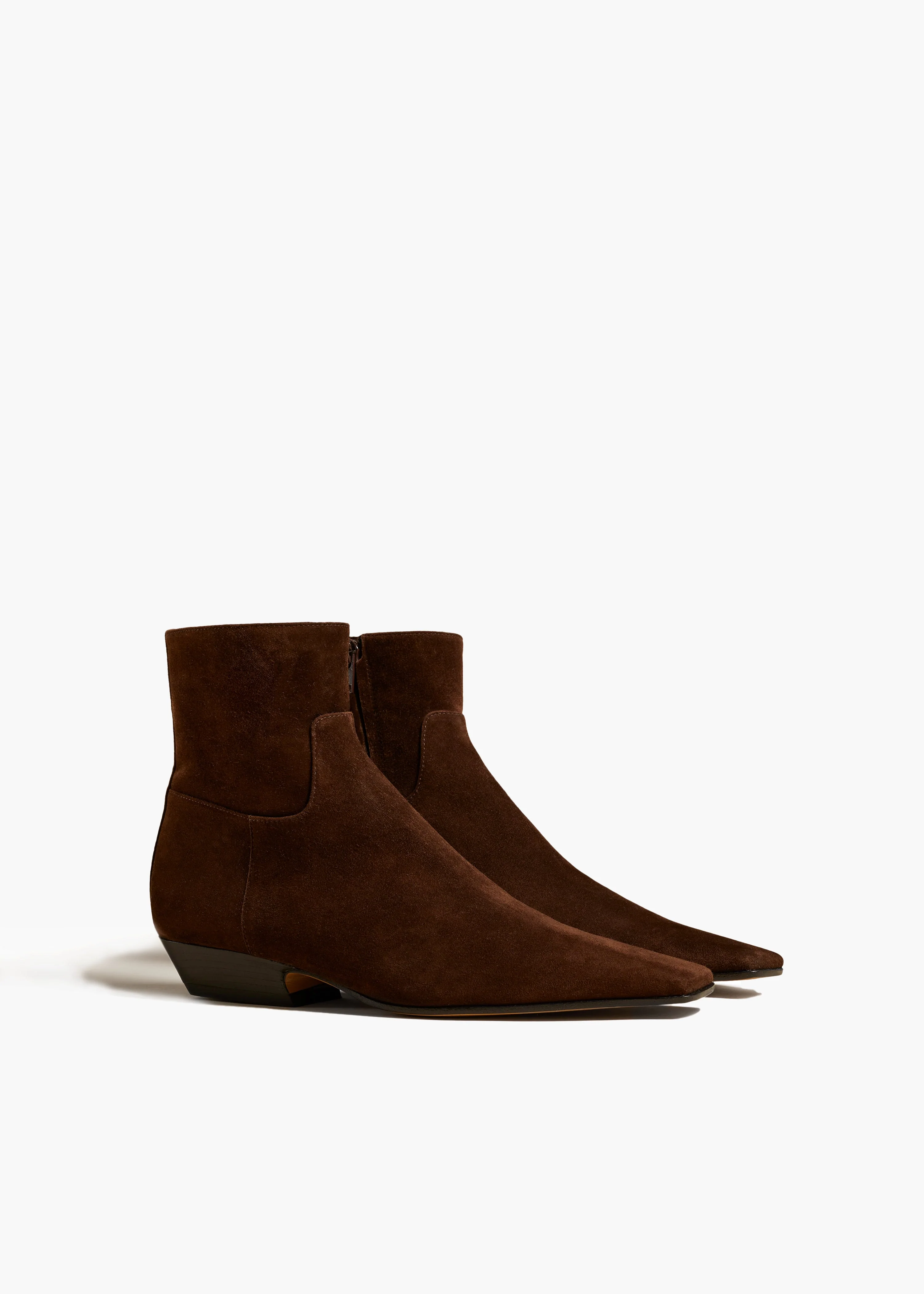 Khaite - Marfa Ankle Boot in Coffee Suede - Image 6