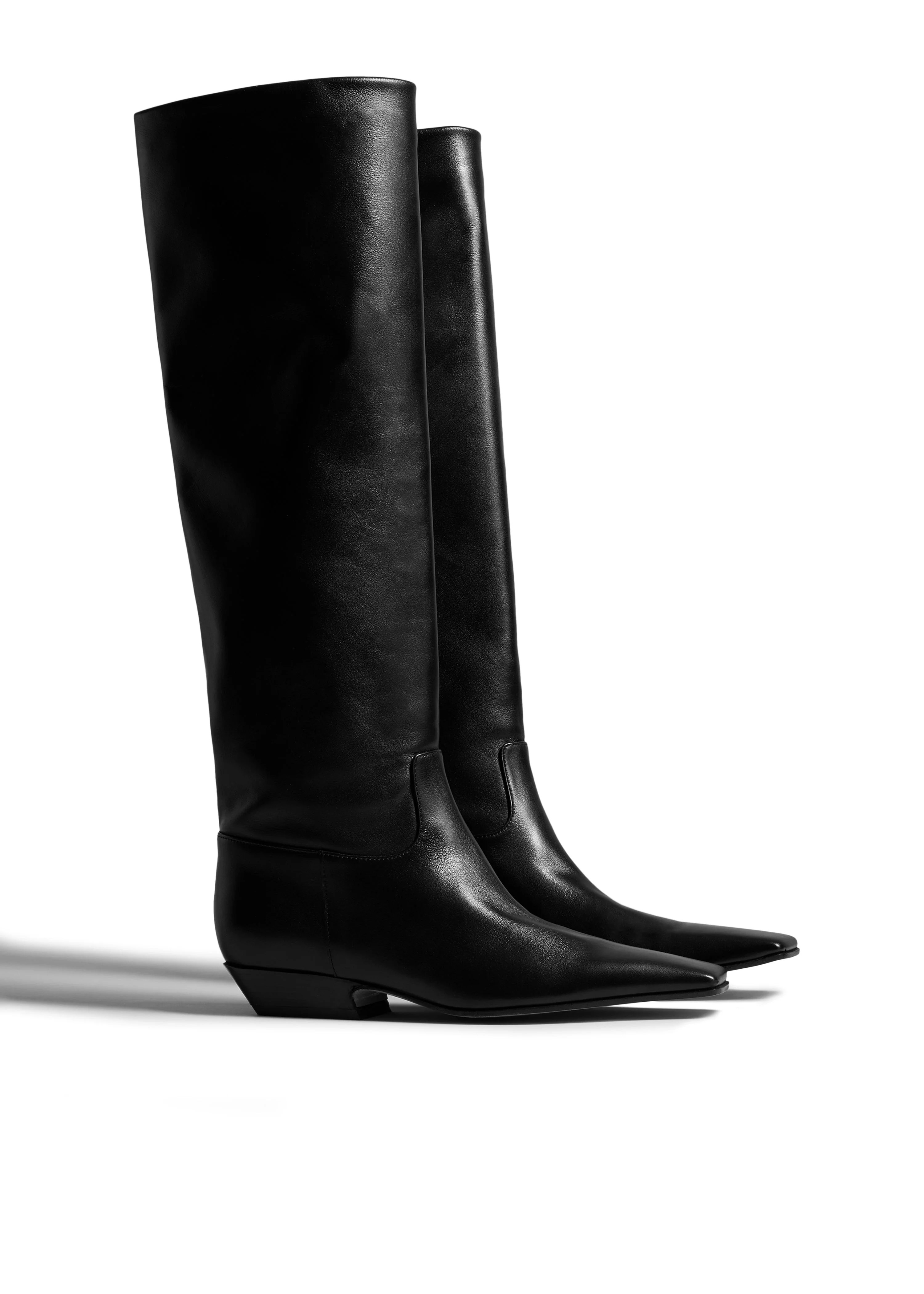 Khaite - Marfa Knee - High Boot in Black Leather - Image 2