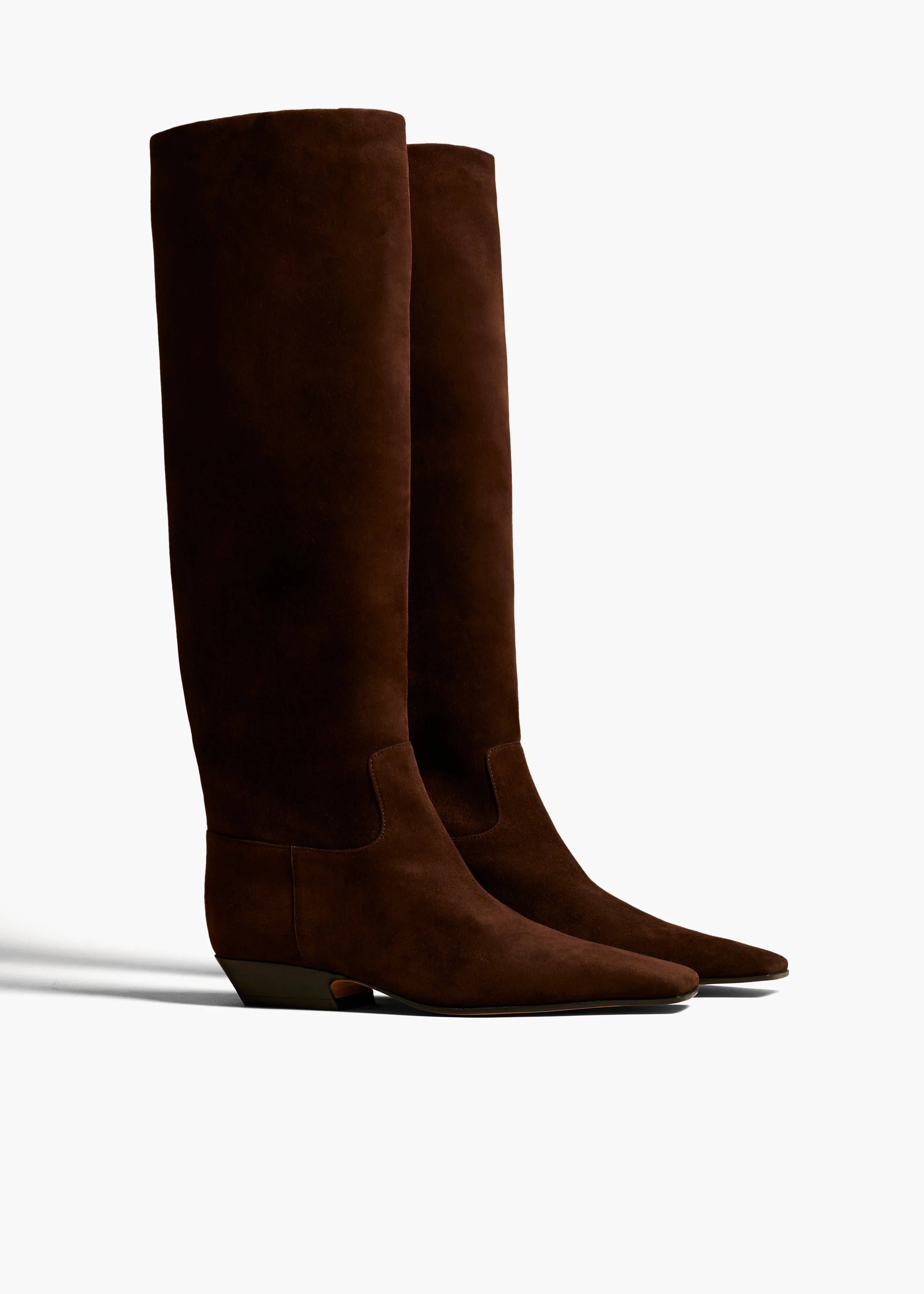Khaite - Marfa Knee - High Boot in Coffee Suede - Image 9