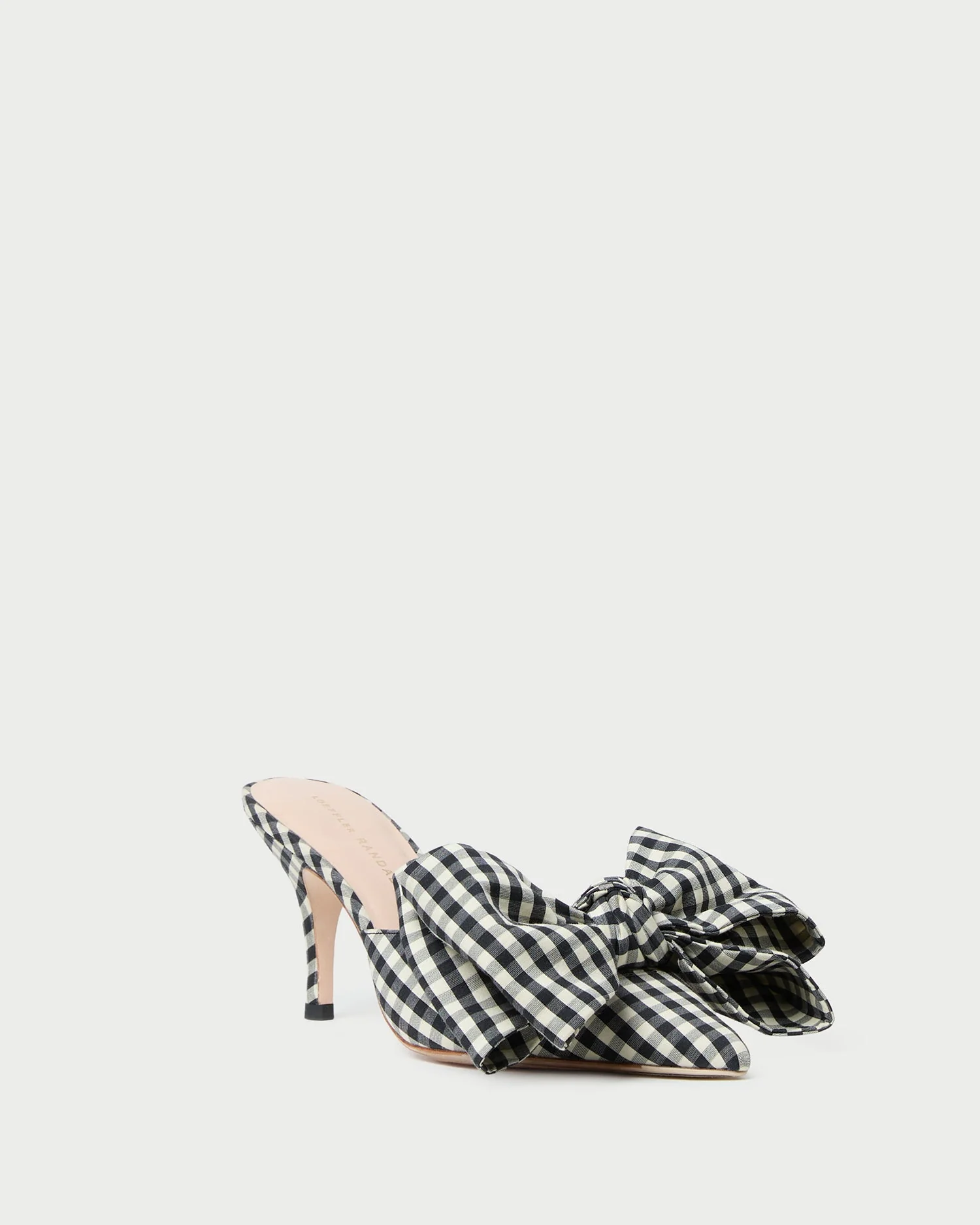 Loeffler Randall - Margot Black/White Gingham Bow Mule
