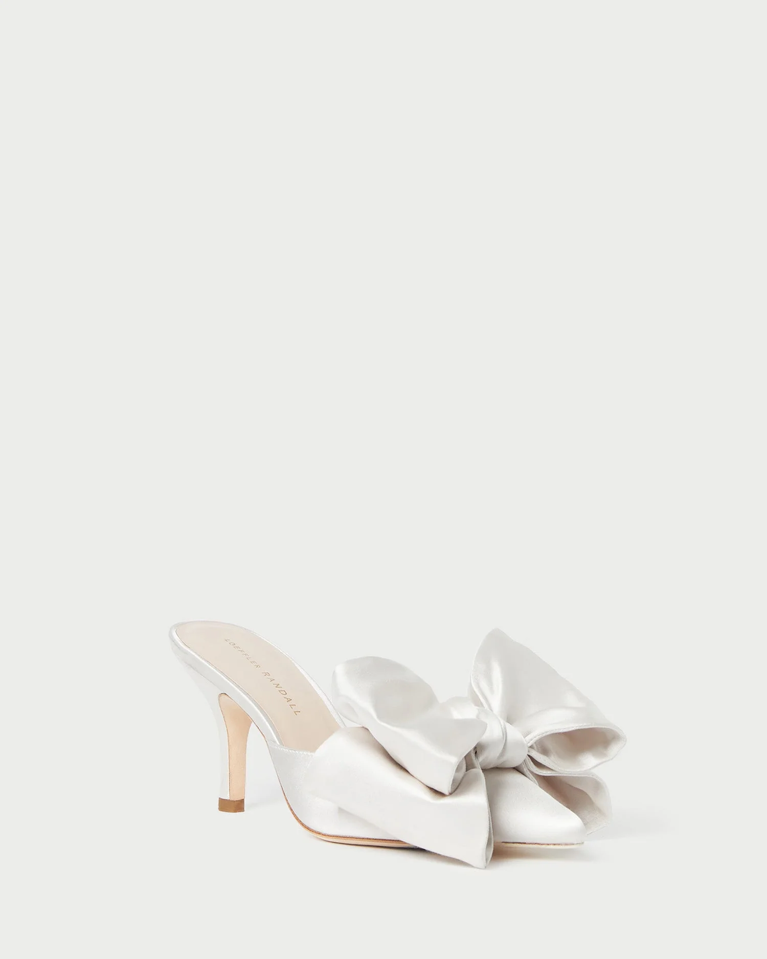 Loeffler Randall - Margot Cream Satin Bow Mule