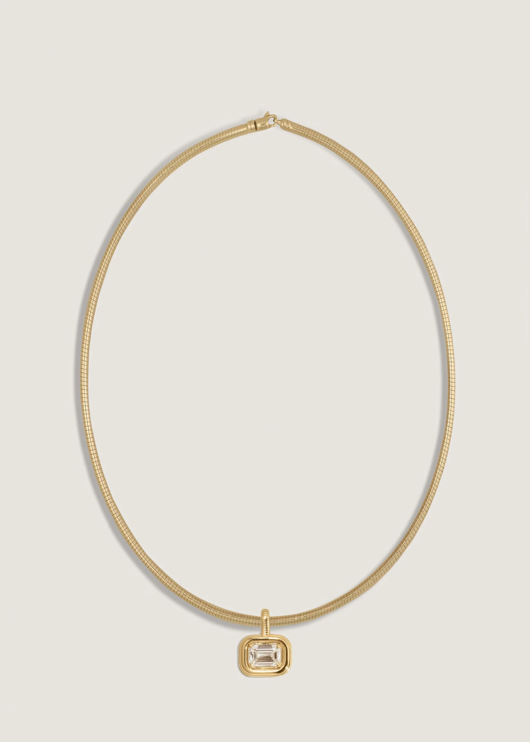 Kinn - Margot Pendant Emerald Cut Diamond Necklace