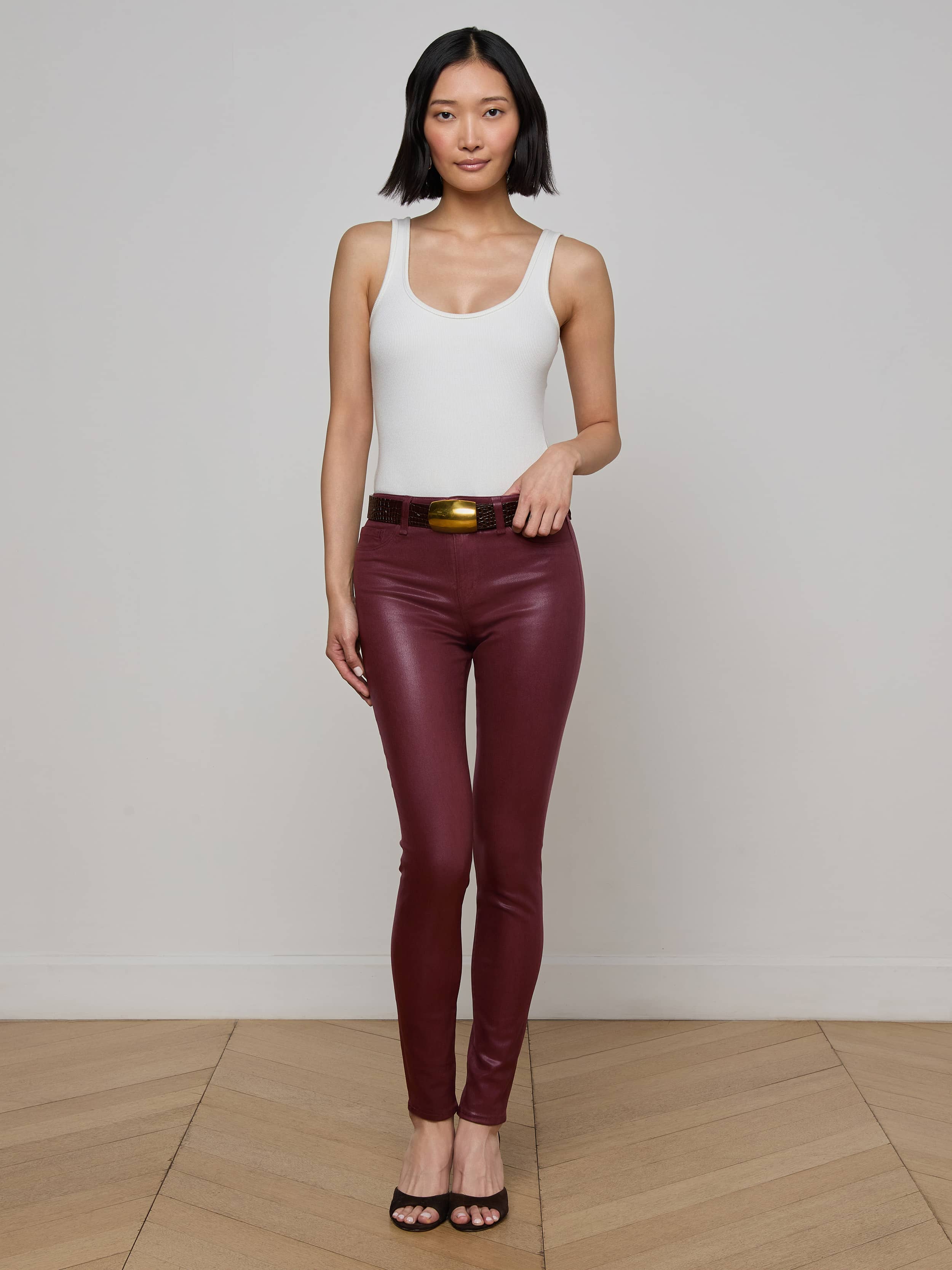 L'AGENCE - Marguerite Coated Skinny Jean