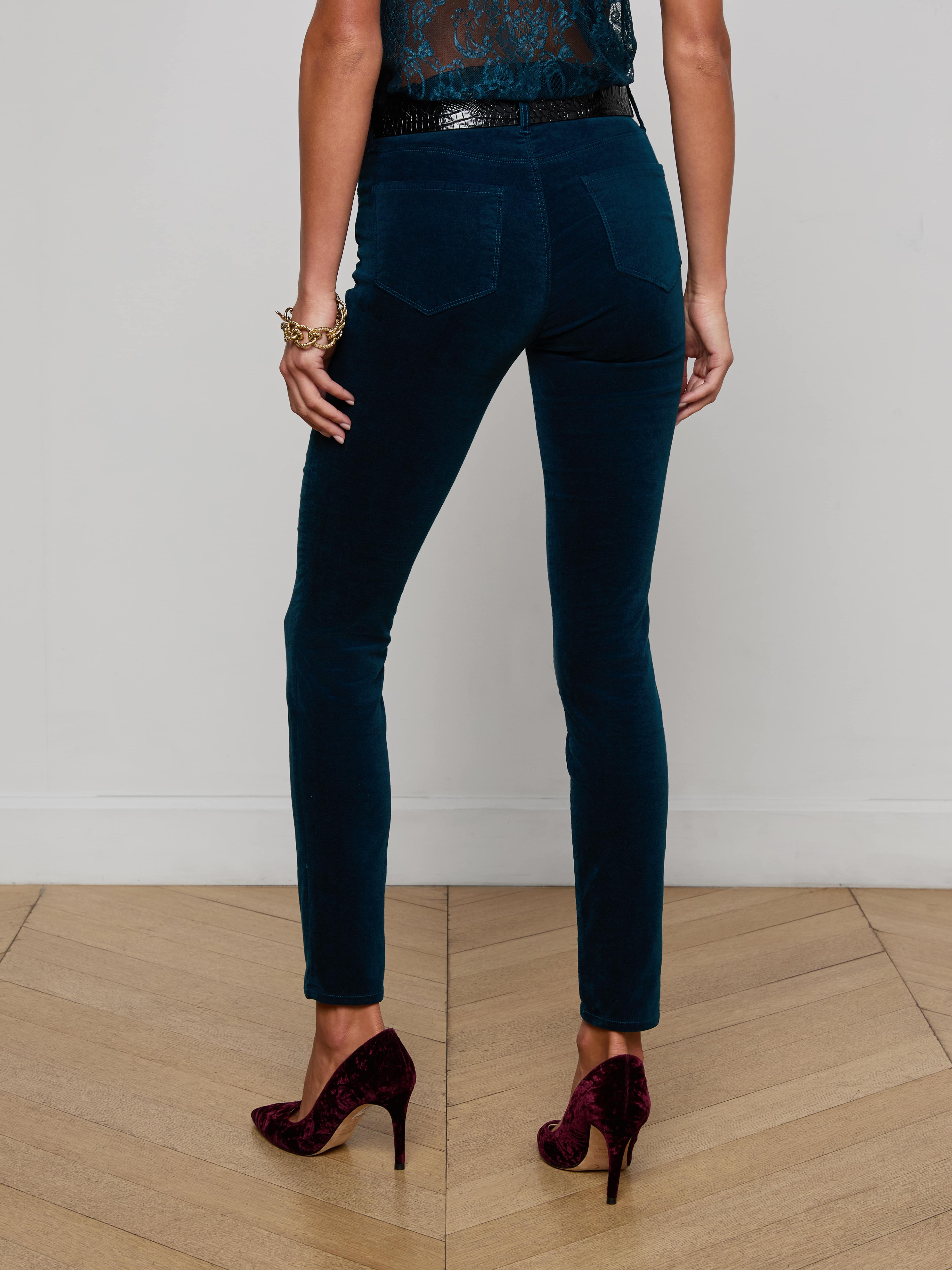 L'AGENCE - Marguerite Velvet Skinny Jean - Image 4