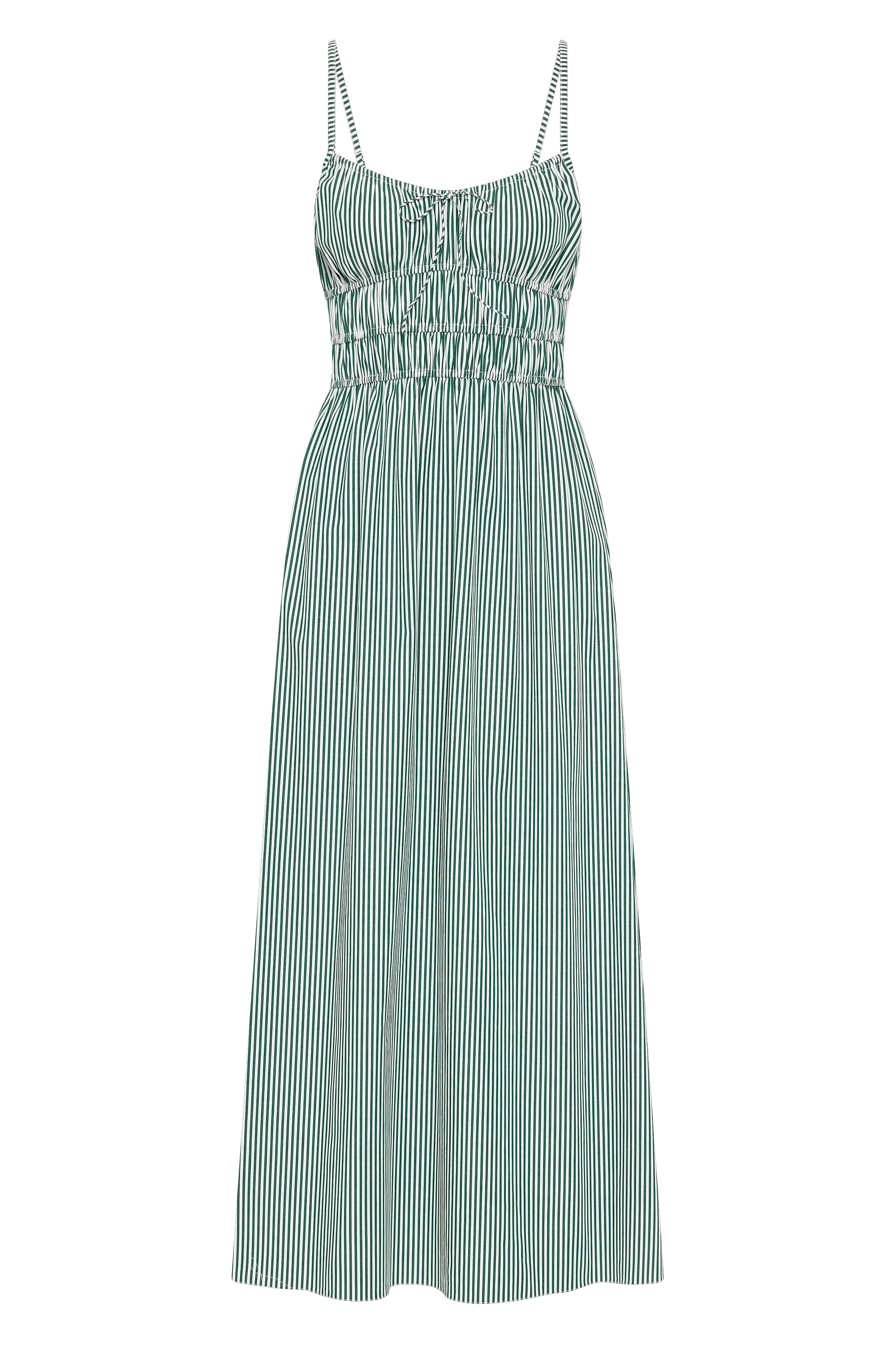 Faithfull - Marianne Midi Dress Green Stripe - Final Sale - Image 7