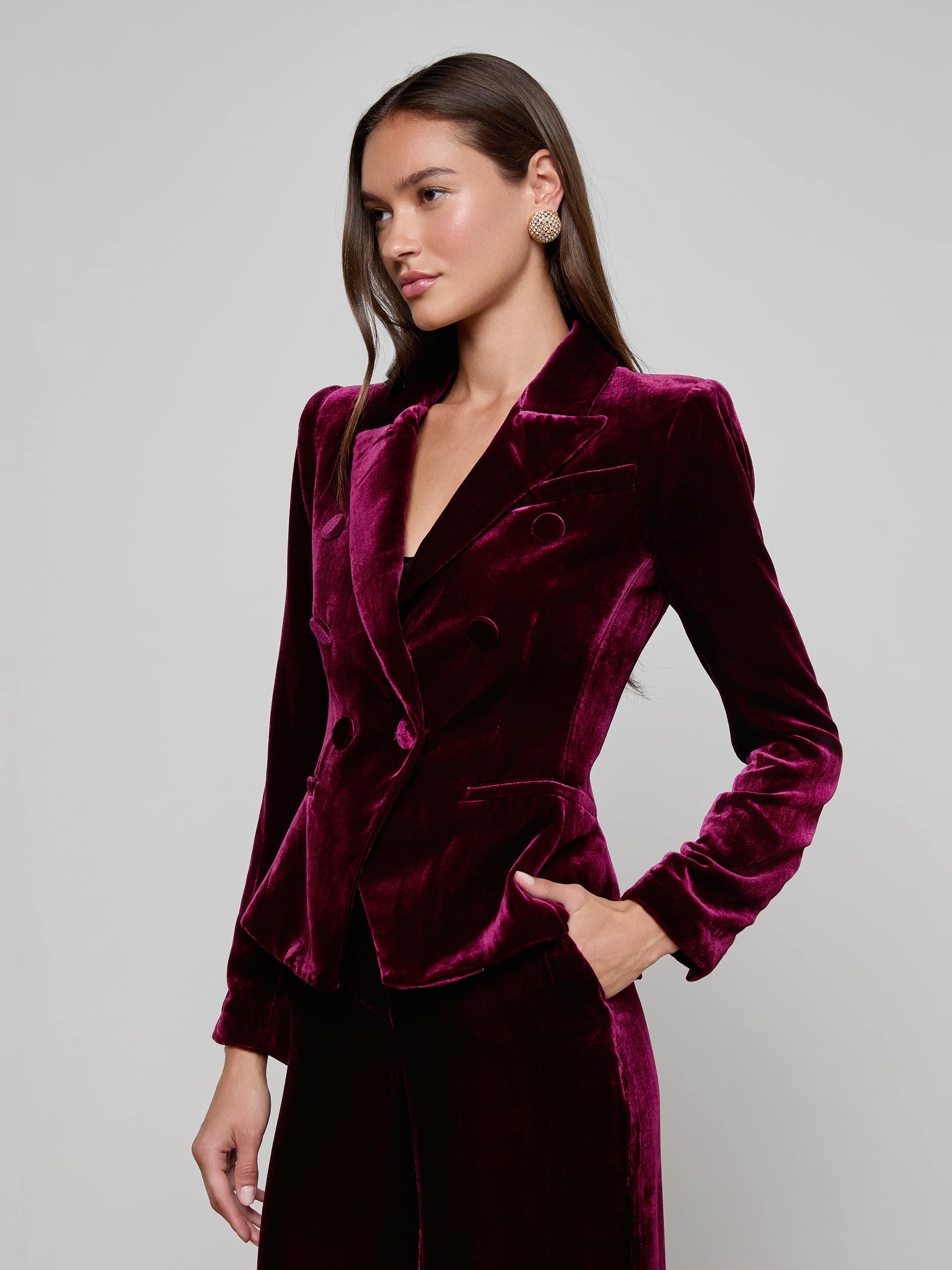 L'AGENCE - Marie Velvet Blazer - Image 9