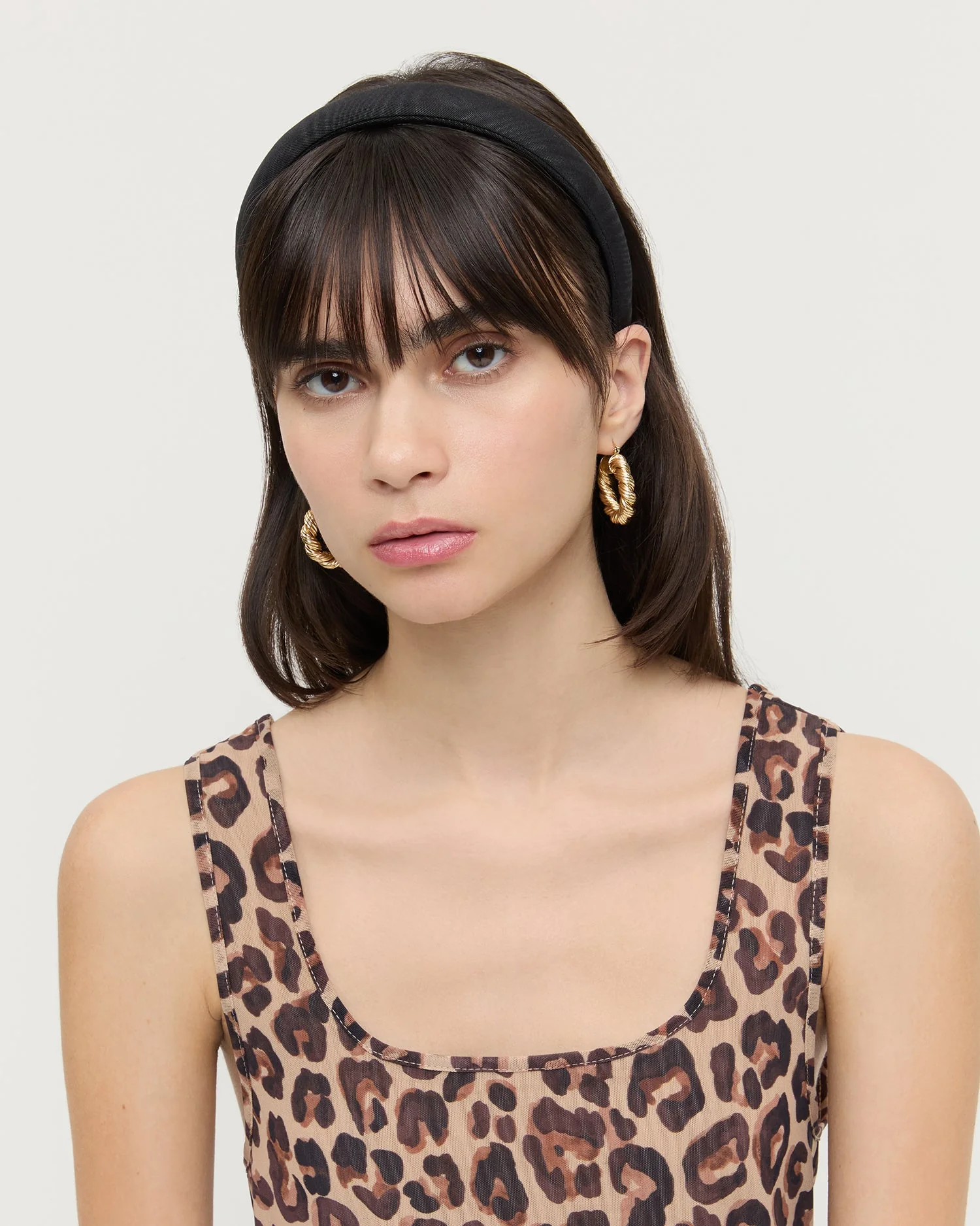 Loeffler Randall - Marina Black Moiré Puffy Headband - Image 3