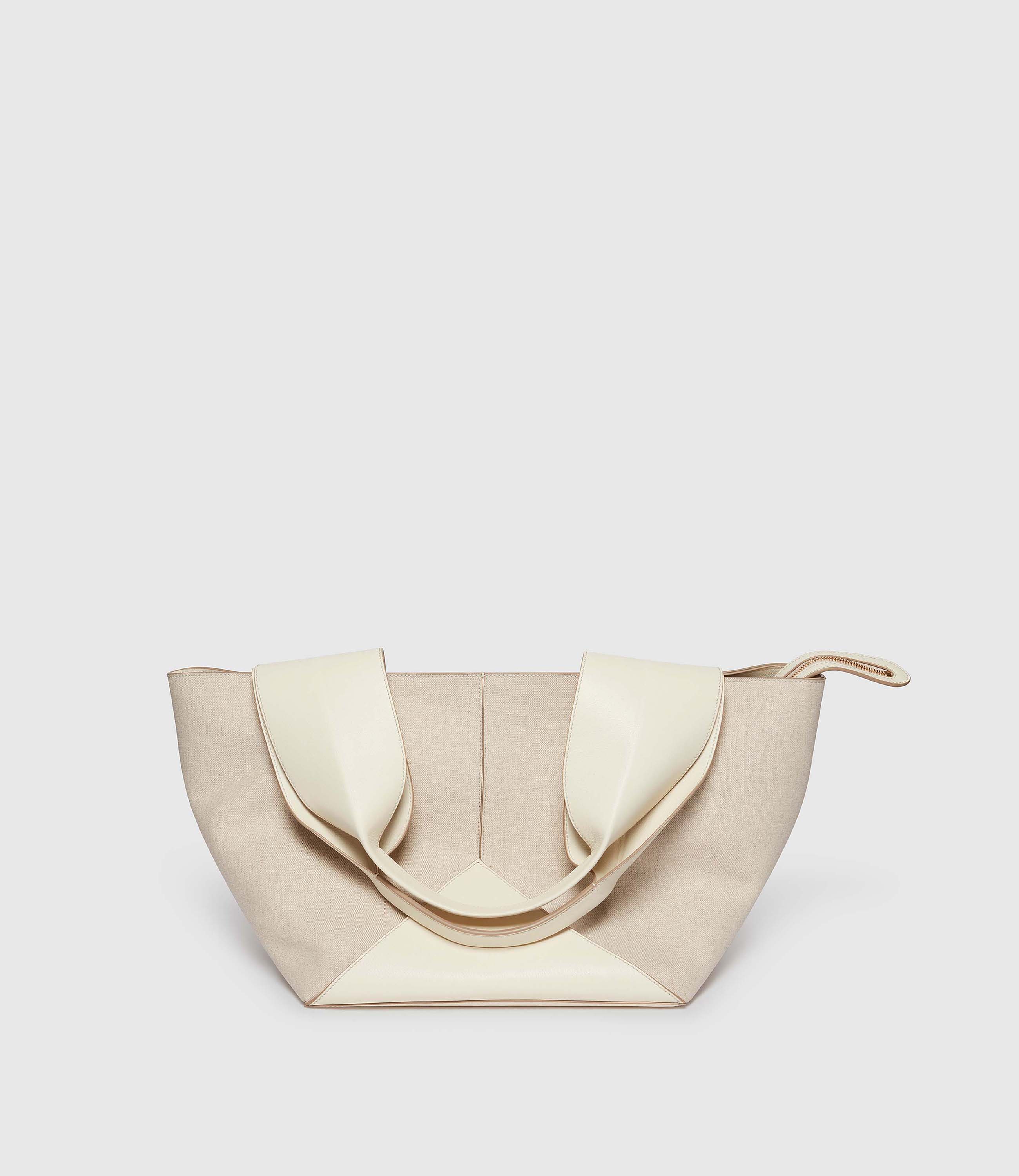 Metier - Market Bag Natural Linen and White Sand