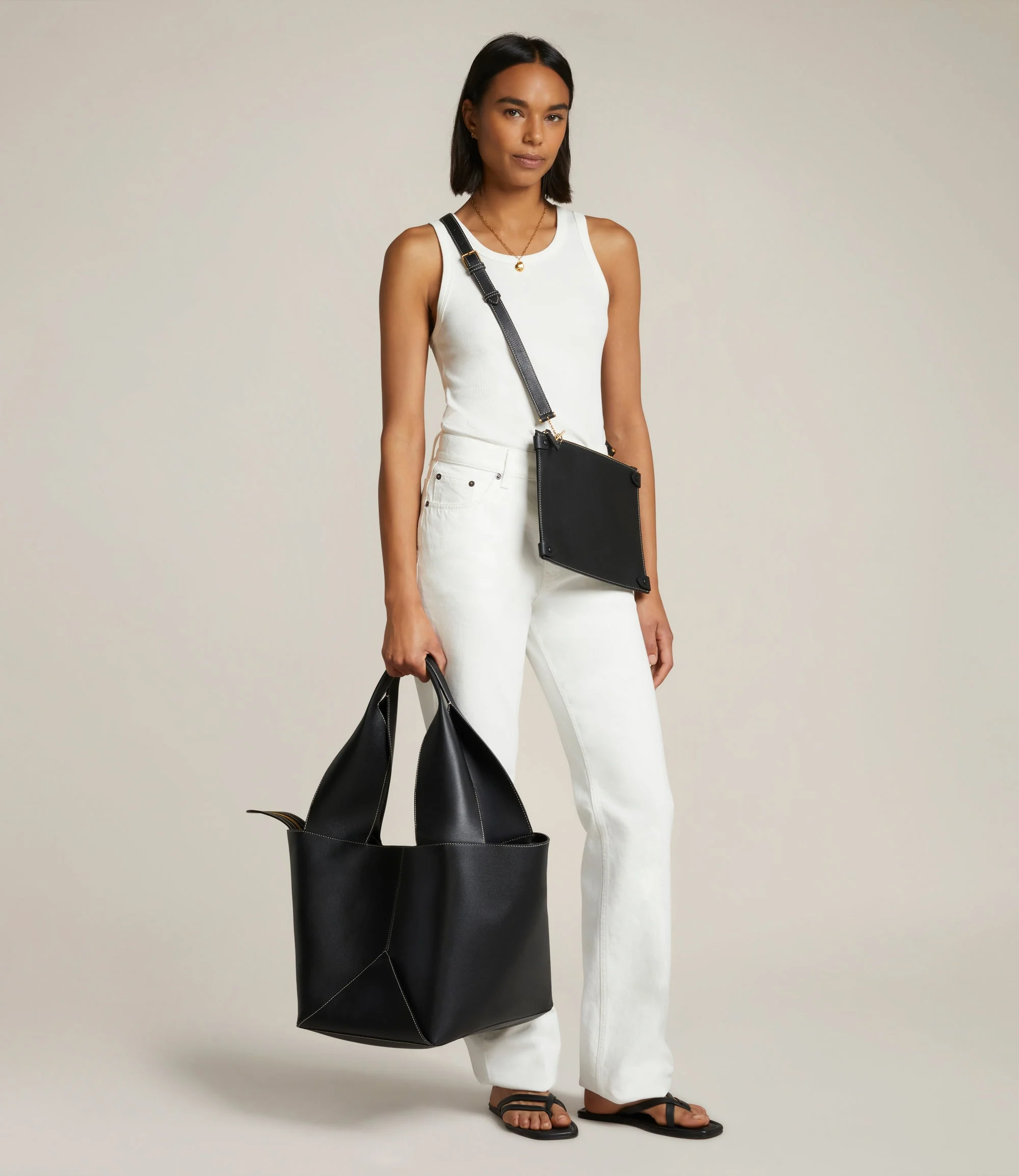 Metier - Market Bag Smooth Calfskin Black - Image 3