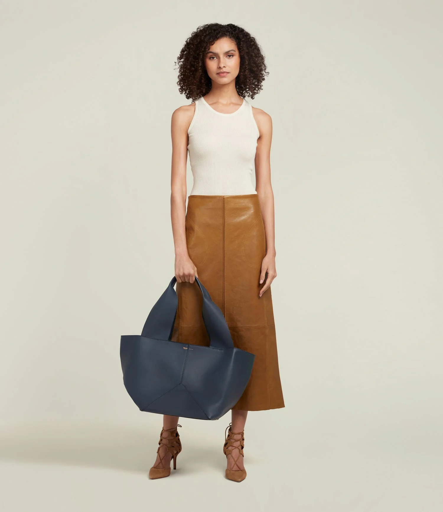 Metier - Market Bag Smooth Calfskin Navy - Image 4