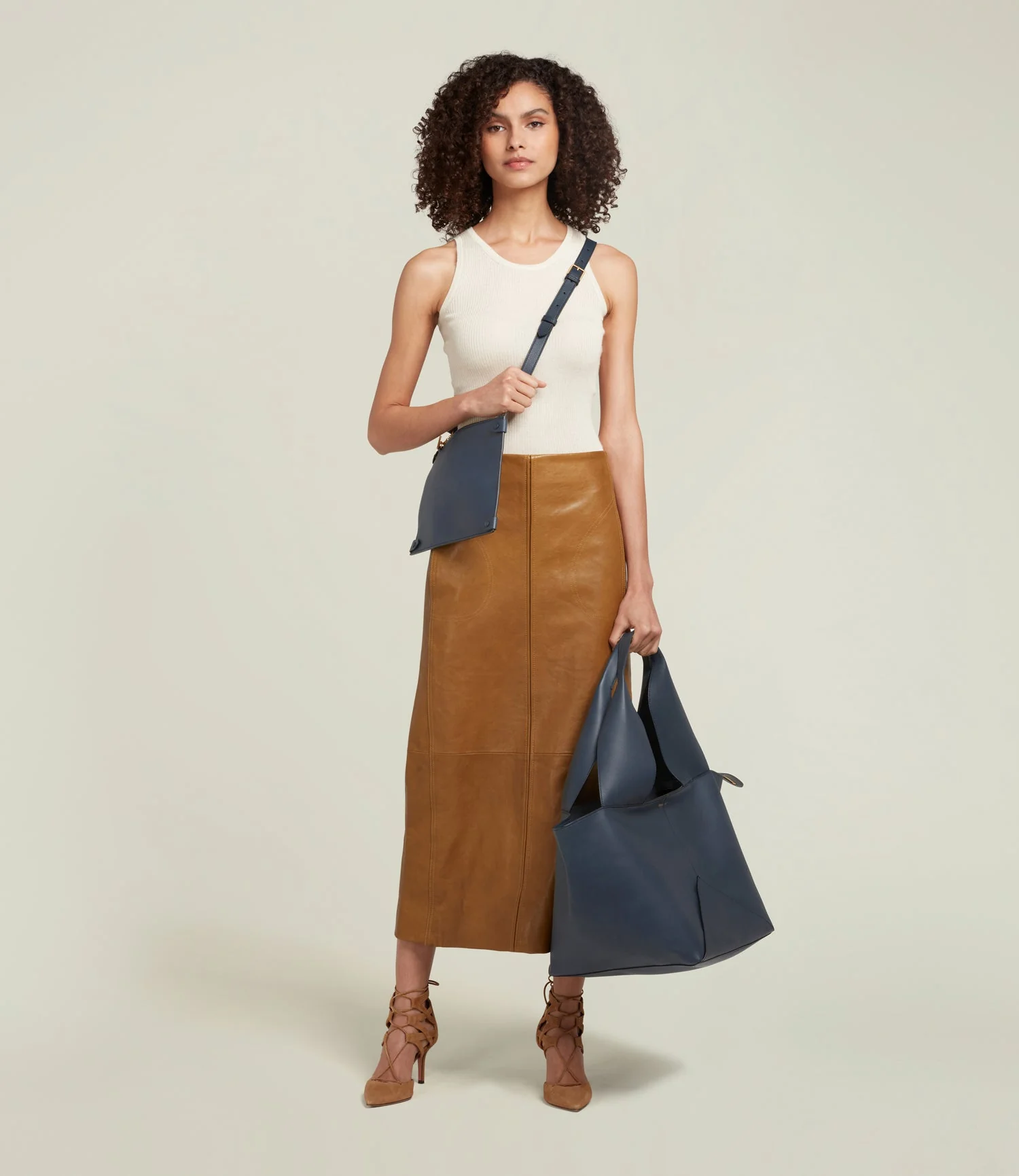 Metier - Market Bag Smooth Calfskin Navy - Image 5