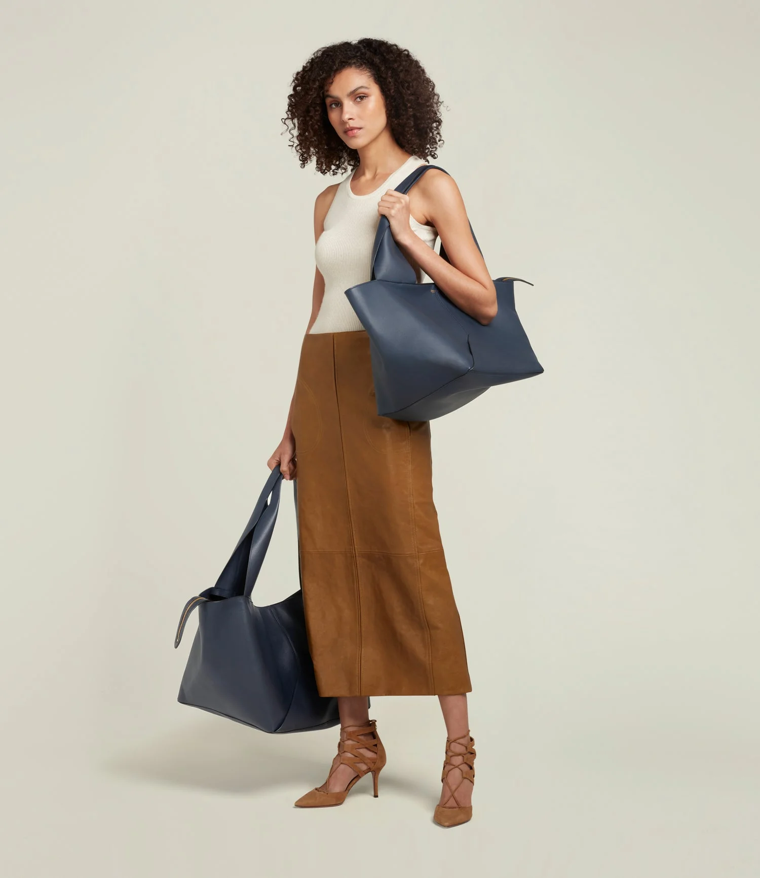 Metier - Market Bag Smooth Calfskin Navy - Image 6