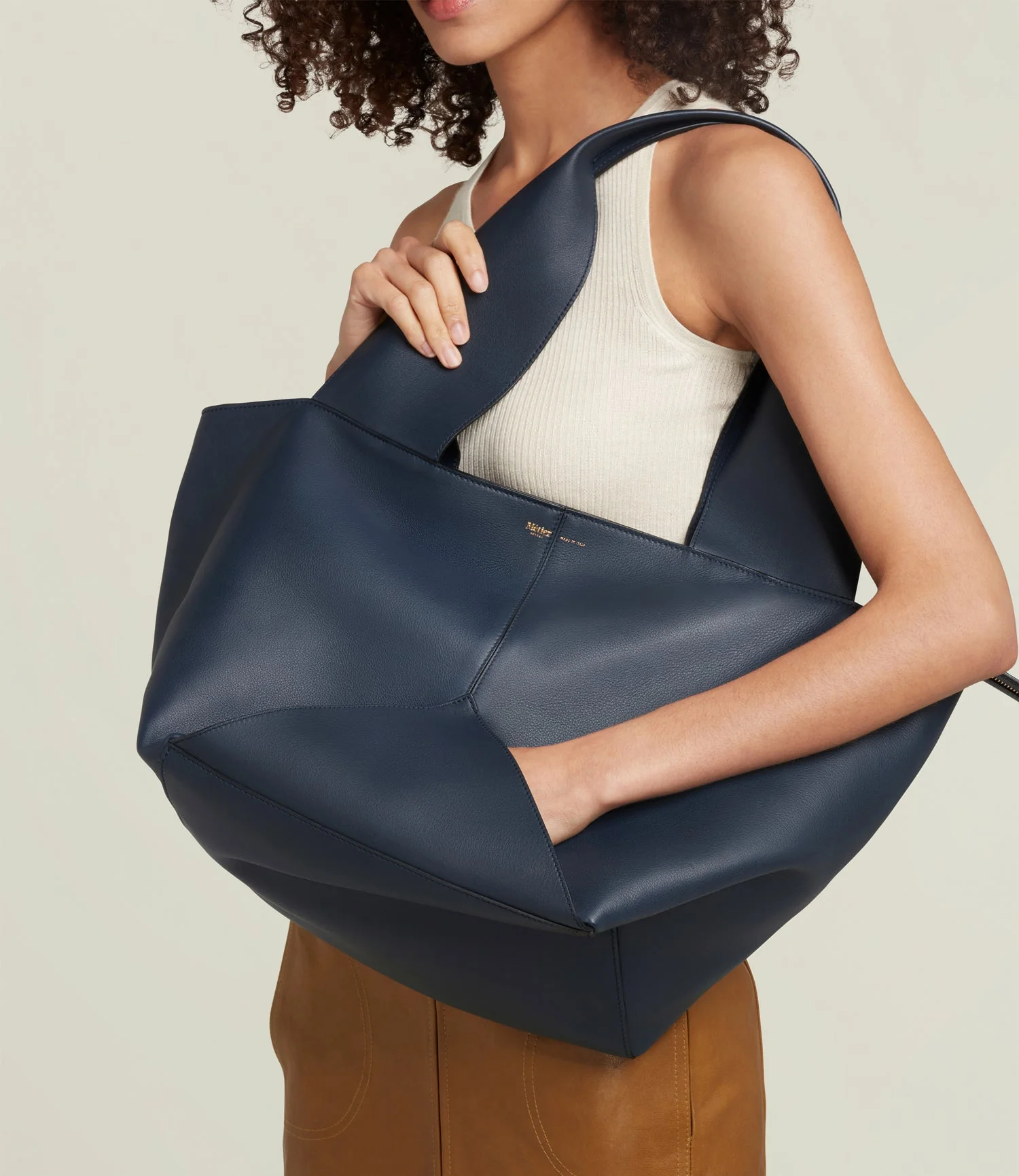Metier - Market Bag Smooth Calfskin Navy - Image 7
