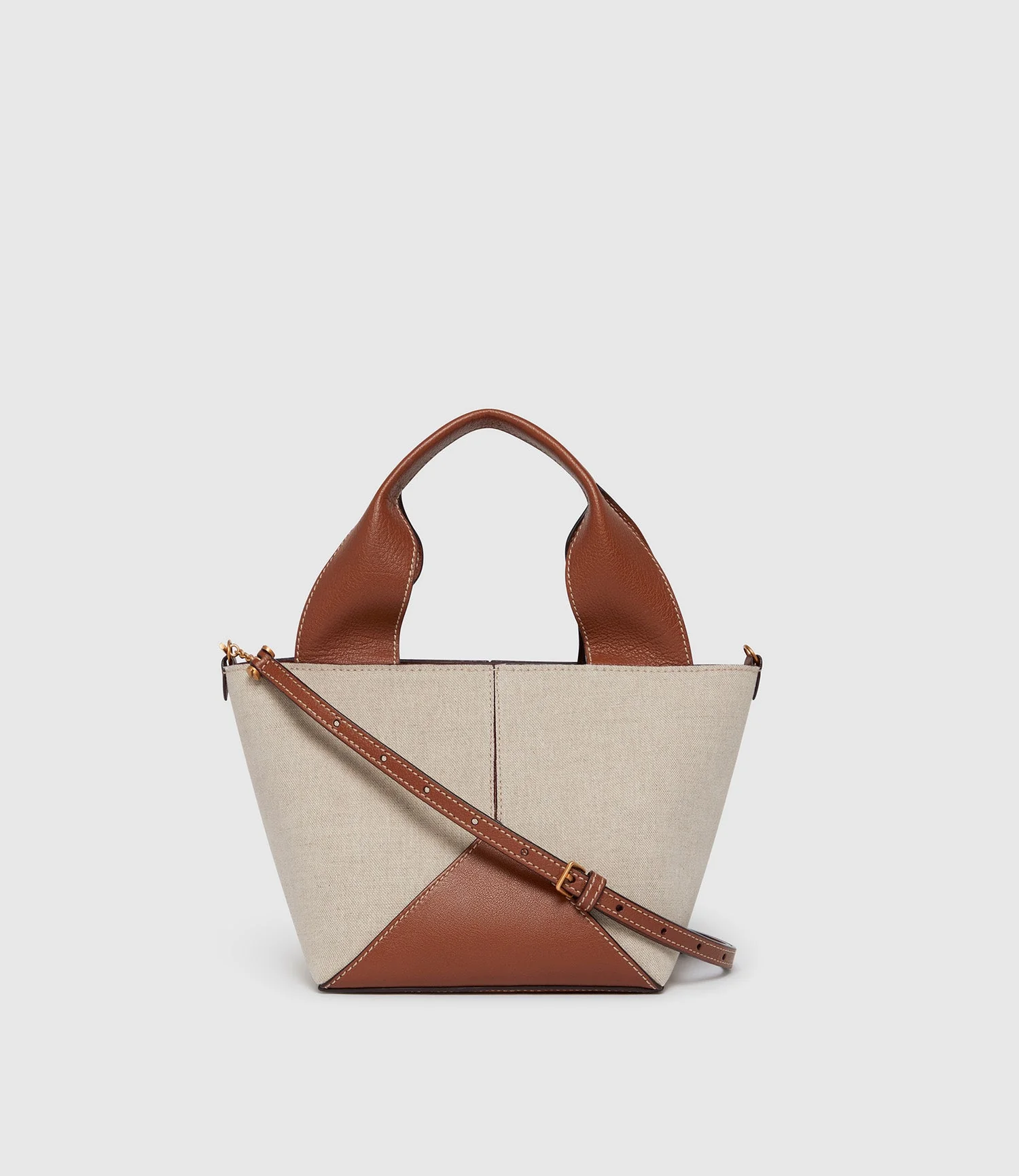 Metier - Market Mini Natural Linen with Cognac