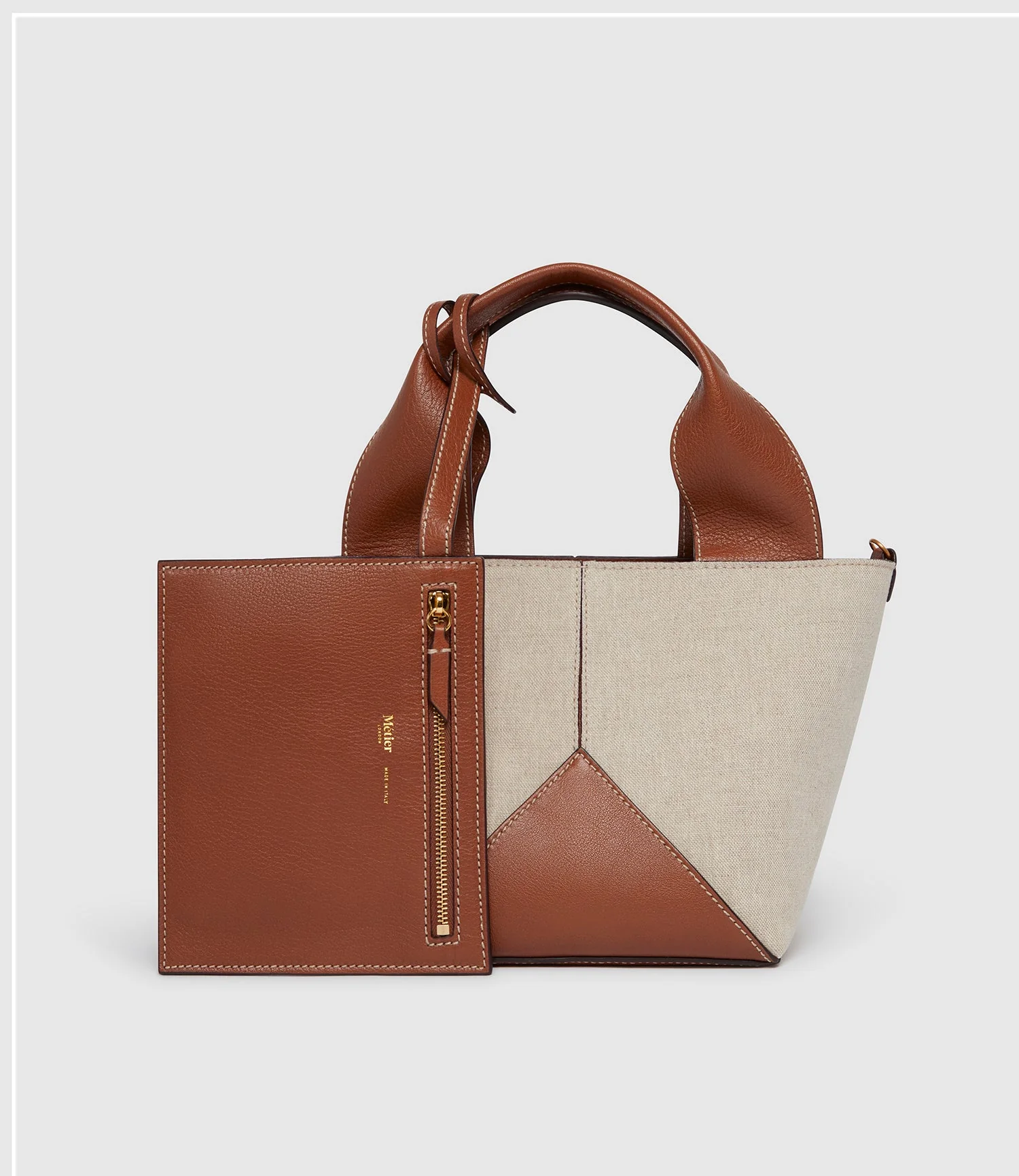 Metier - Market Mini Natural Linen with Cognac - Image 2