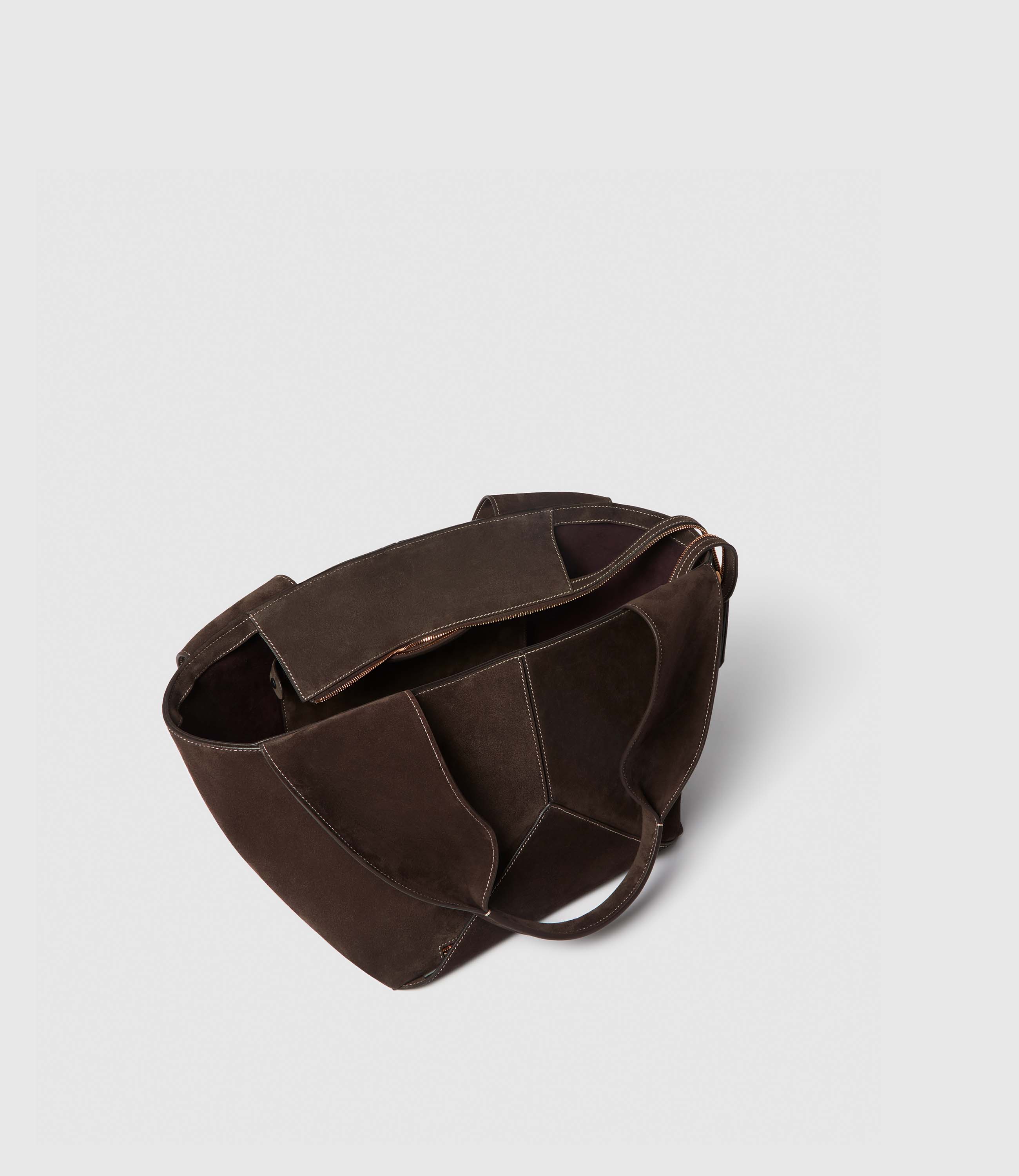 Metier - Market Small Suede Chocolate With Salt Stitching - Image 3