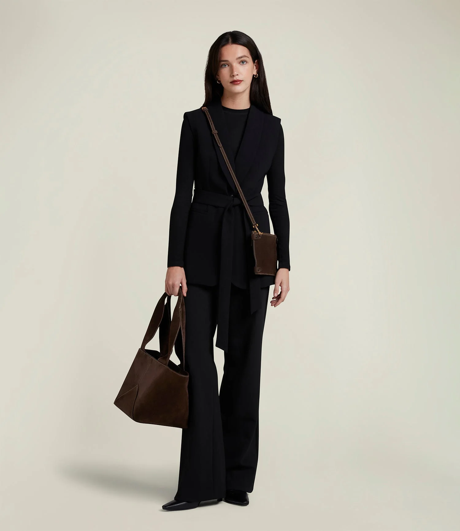 Metier - Market Small Suede Chocolate With Salt Stitching - Image 5