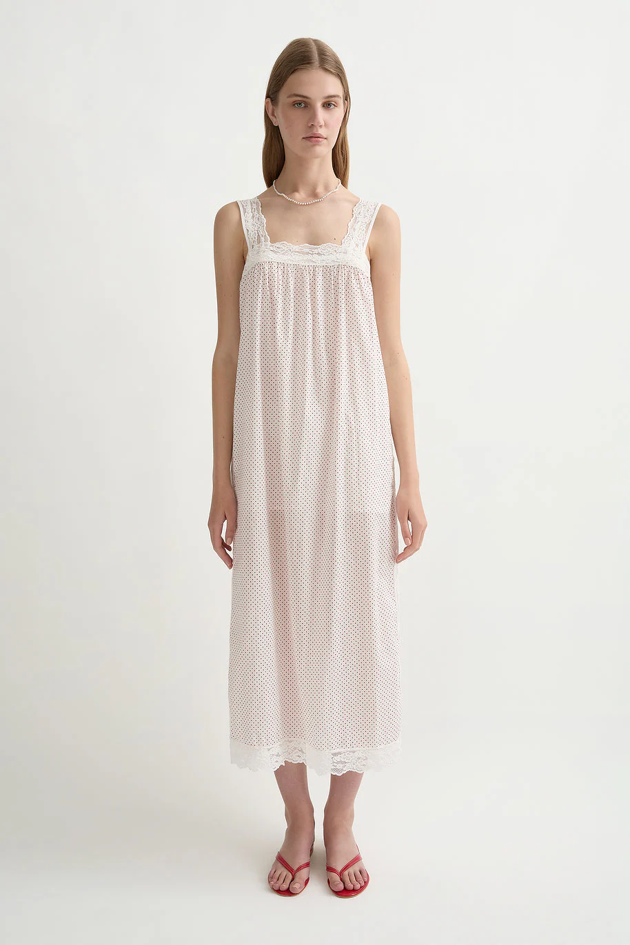 Posse - MARLOWE DRESS - CREAM & RED POLKA DOT - Image 7