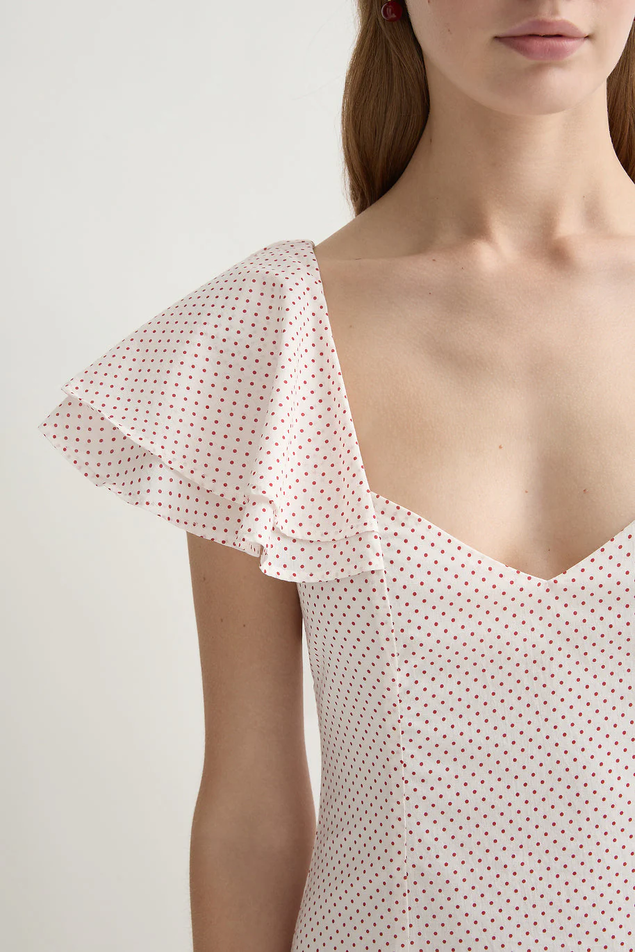 Posse - MARLOWE SUNDRESS - CREAM & RED POLKA DOT - Image 2