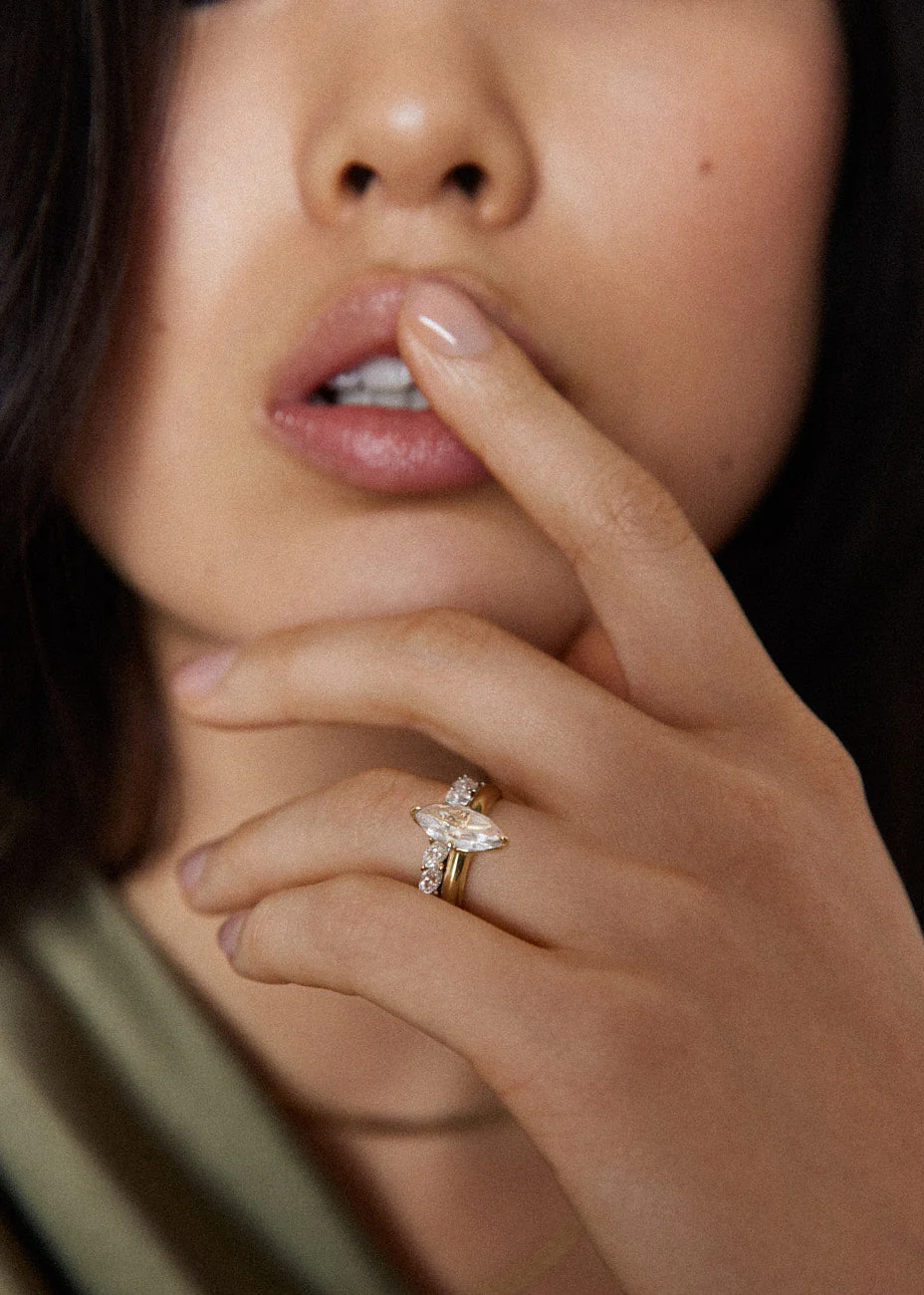 Kinn - Marquise Eternity Ring Diamond Yellow Gold - Image 5