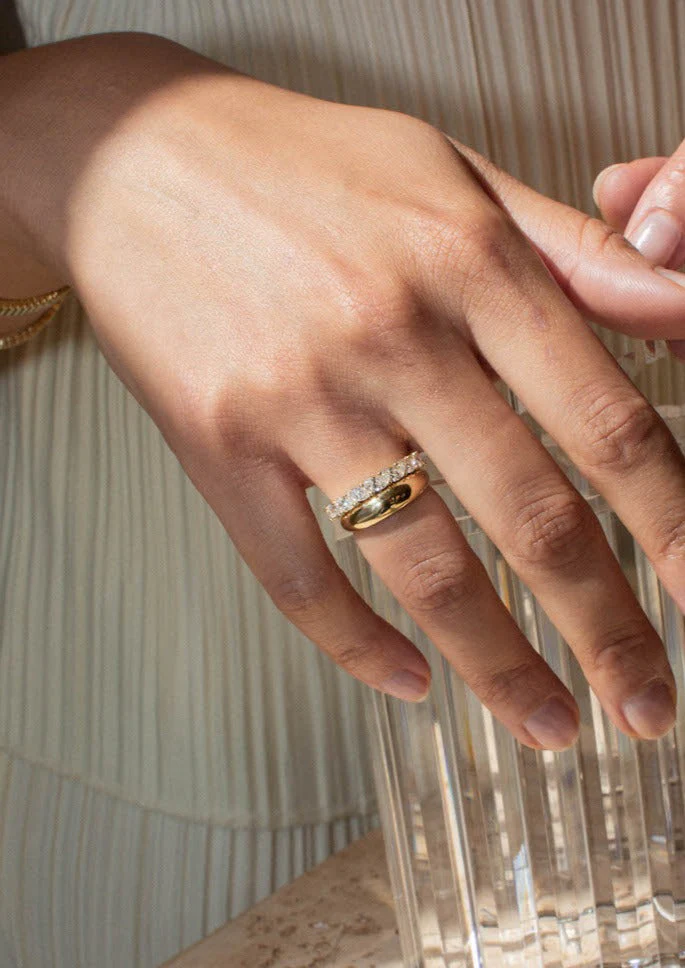Kinn - Marquise Eternity Ring Diamond Yellow Gold - Image 7