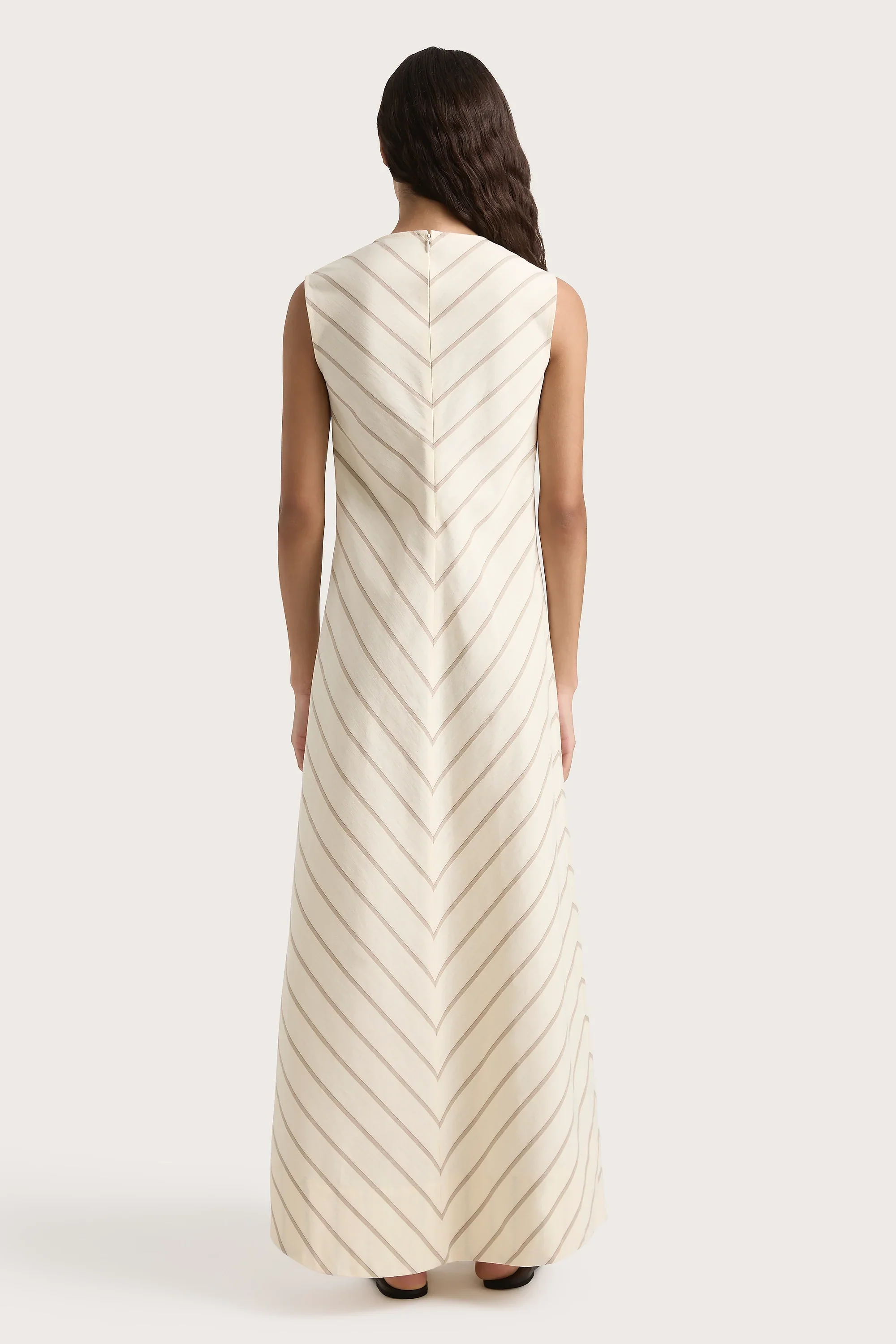 Faithfull - Marteret Stripe Midi Dress Shadow Stripe Butter - Final Sale - Image 5