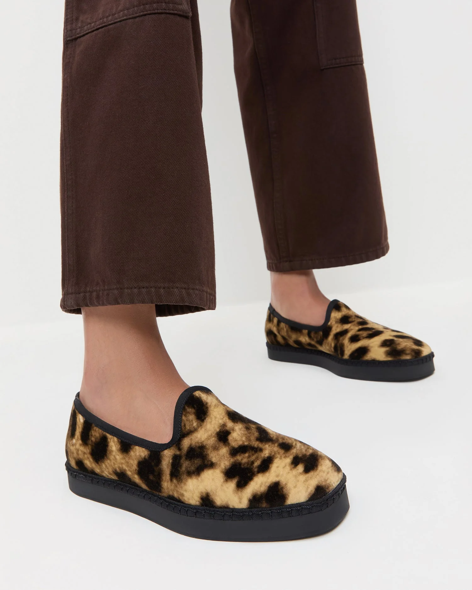 Loeffler Randall - Mattie Leopard Velvet Slip - On Sneaker - Image 2