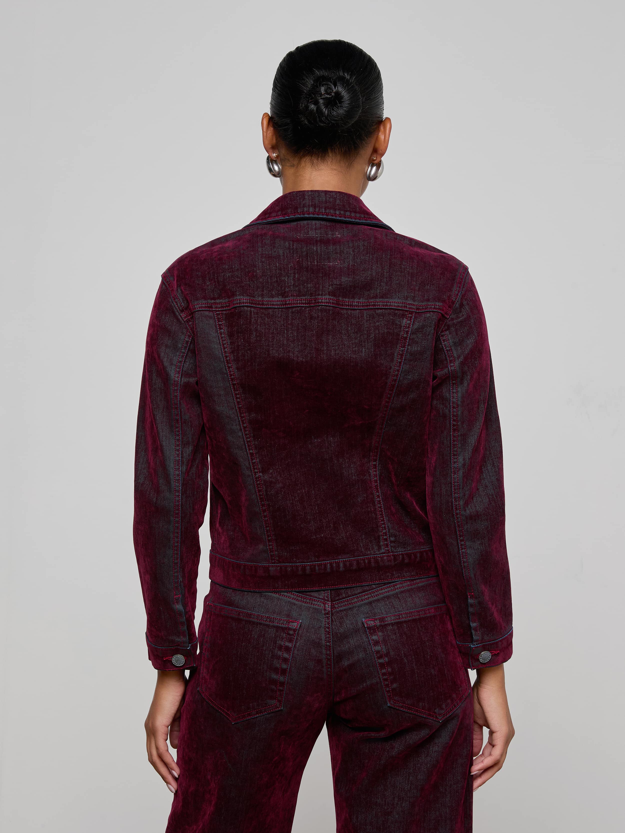 L'AGENCE - Maven Flocked Jean Jacket - Image 4