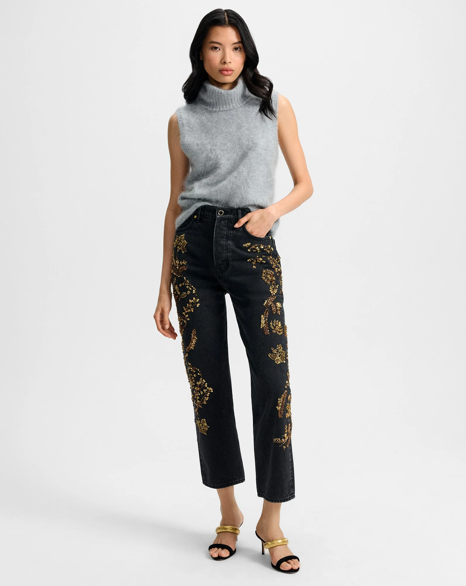 Veronica Beard - Mazzy Brushed Cashmere Sleeveless Sweater - Image 2