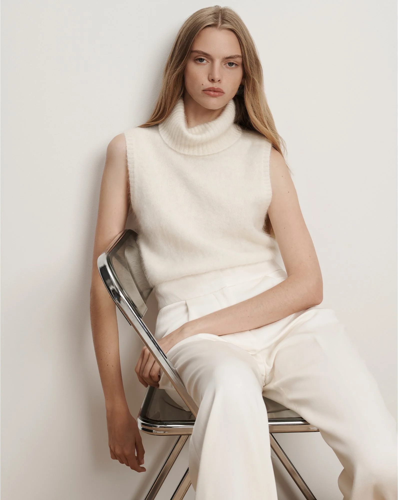 Veronica Beard - Mazzy Brushed Cashmere Sleeveless Sweater