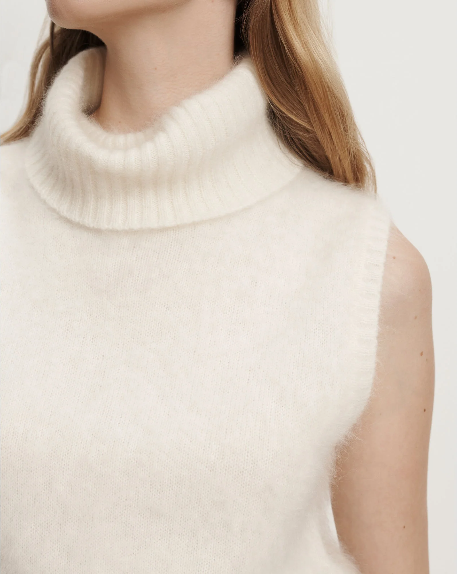 Veronica Beard - Mazzy Brushed Cashmere Sleeveless Sweater - Image 5