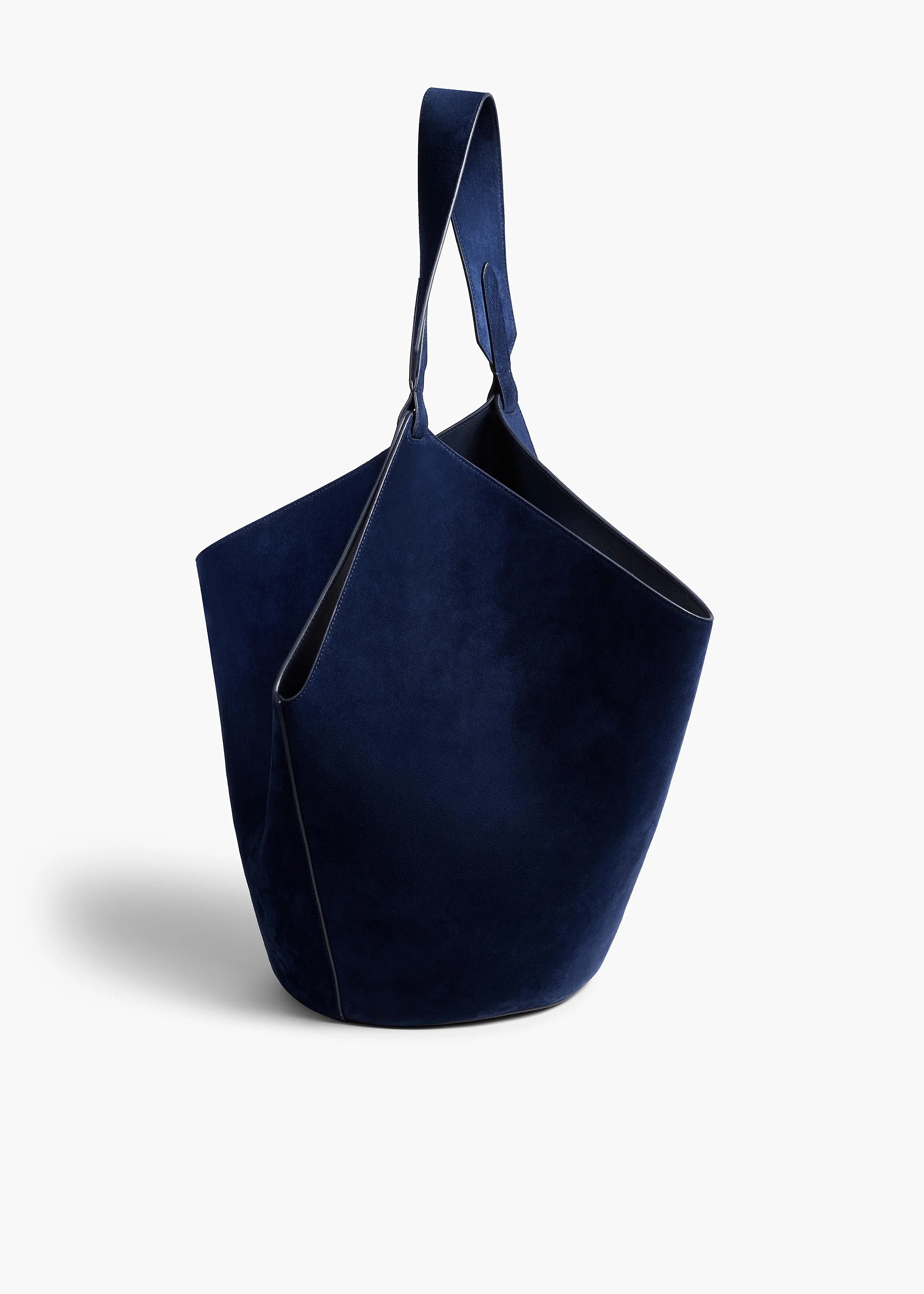 Khaite - Medium Lotus Tote in Midnight Suede - Image 2