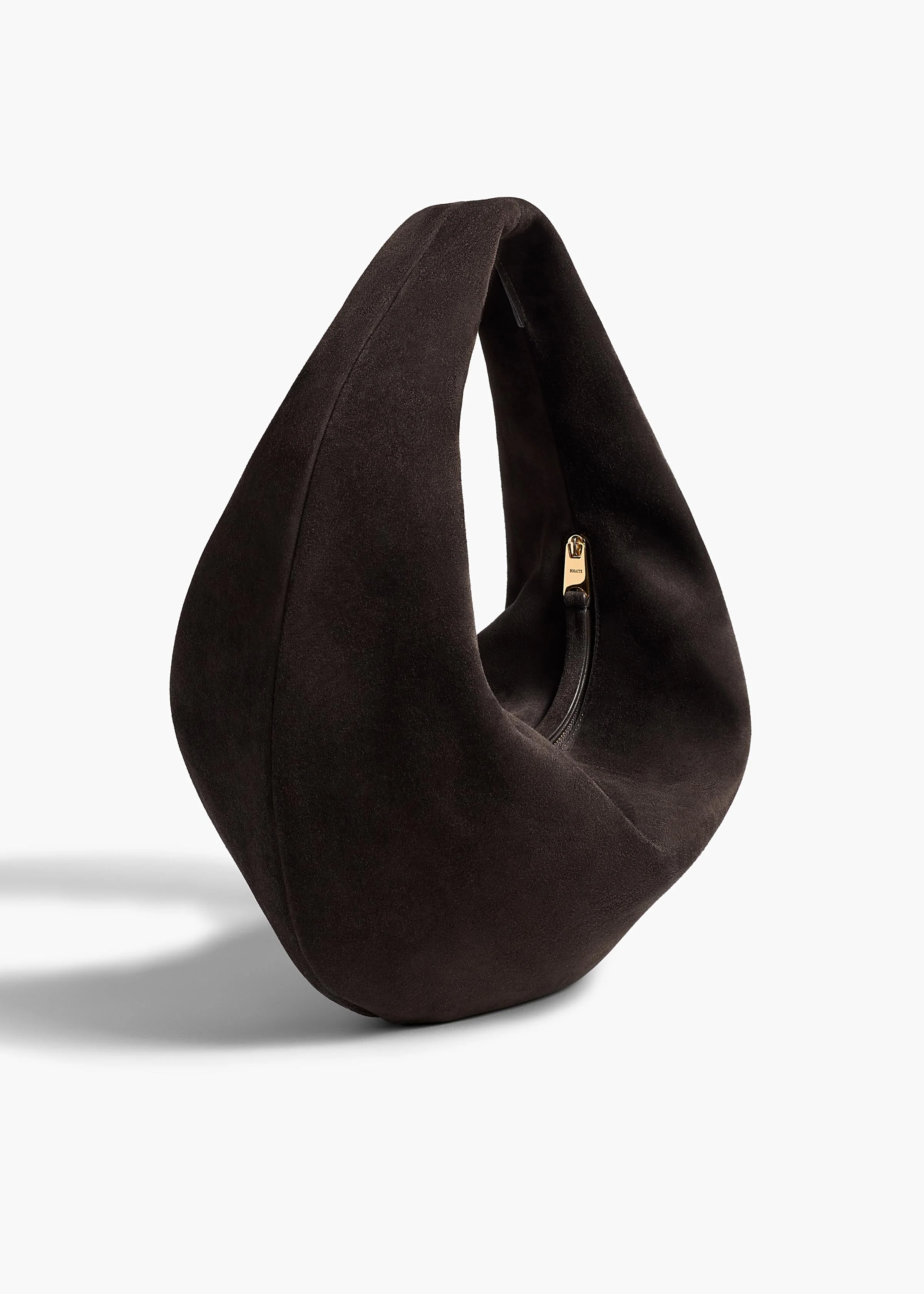 Khaite - Medium Olivia Hobo in Dark Brown Suede - Image 2
