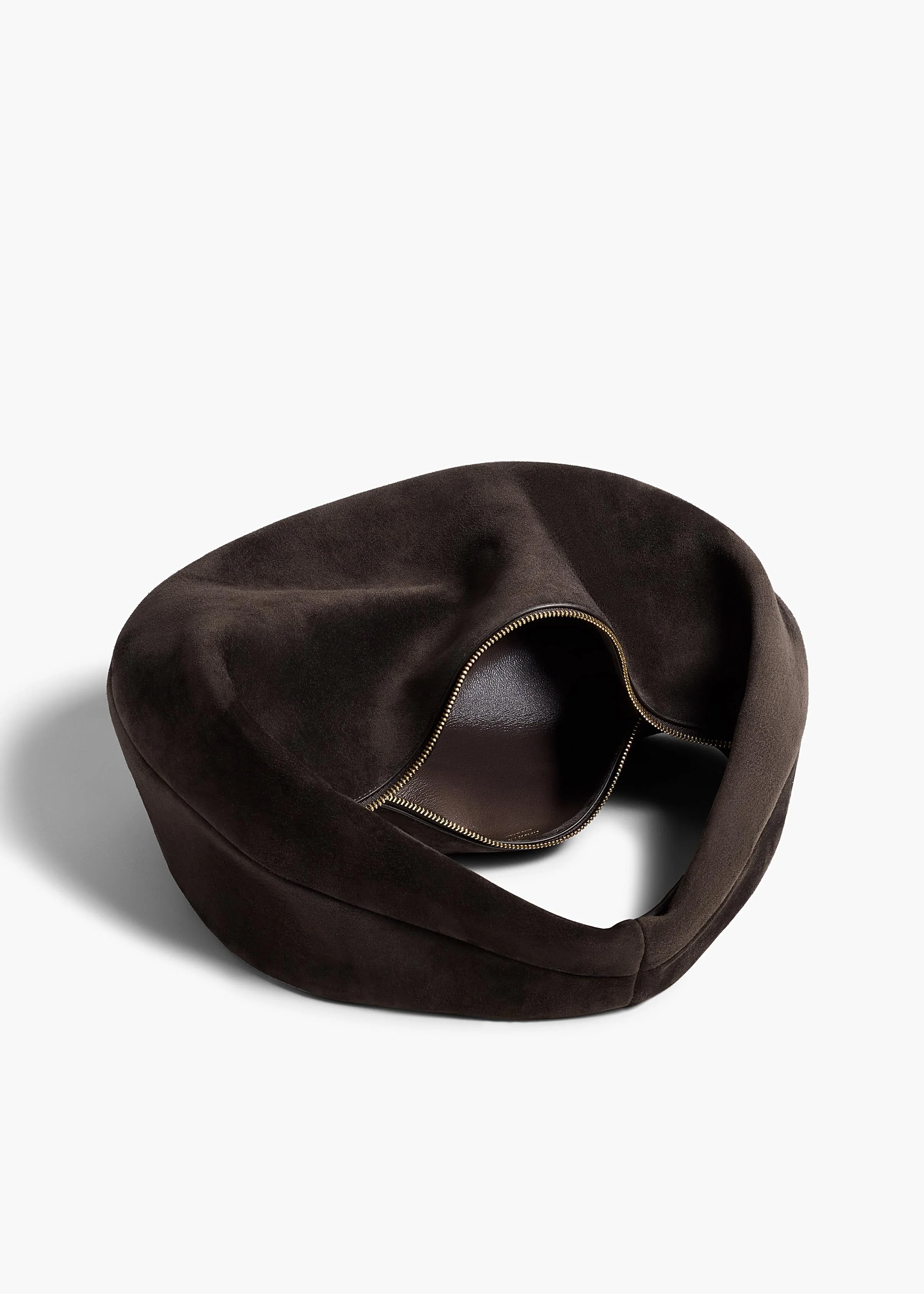 Khaite - Medium Olivia Hobo in Dark Brown Suede - Image 4
