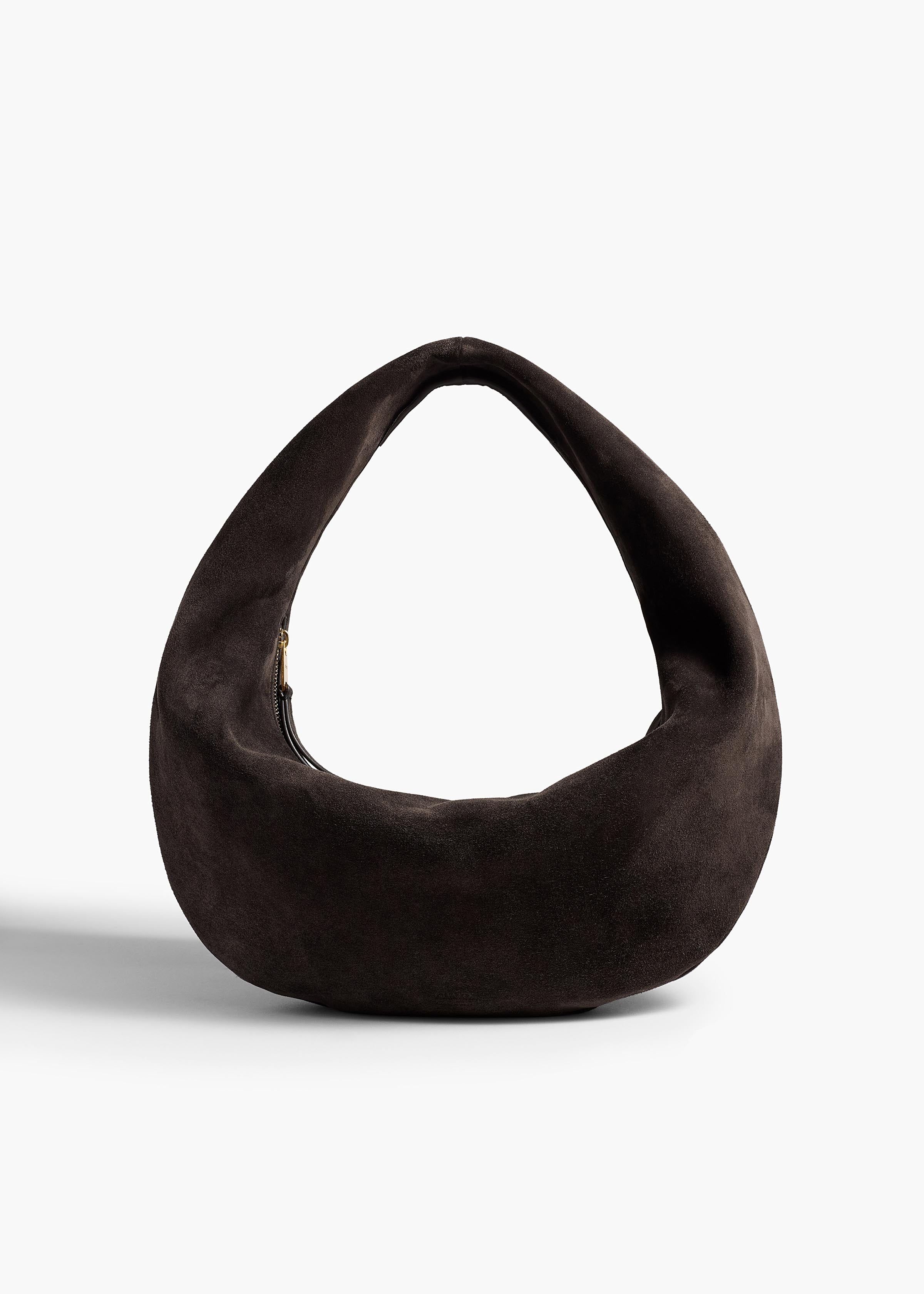Khaite - Medium Olivia Hobo in Dark Brown Suede - Image 7