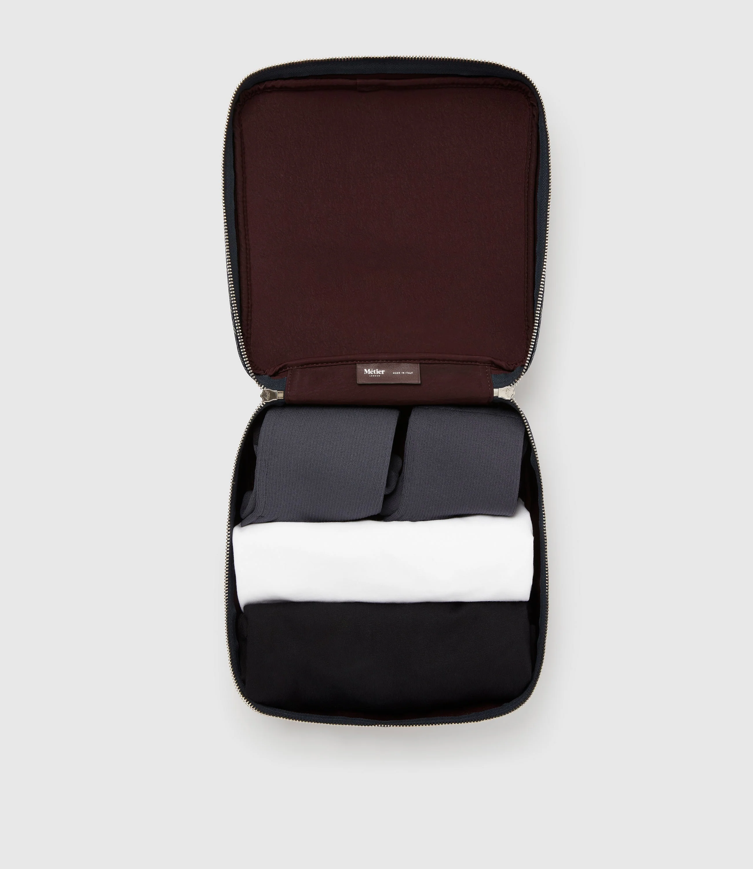Metier - Medium Travel Organiser Signature Canvas Navy - Image 4
